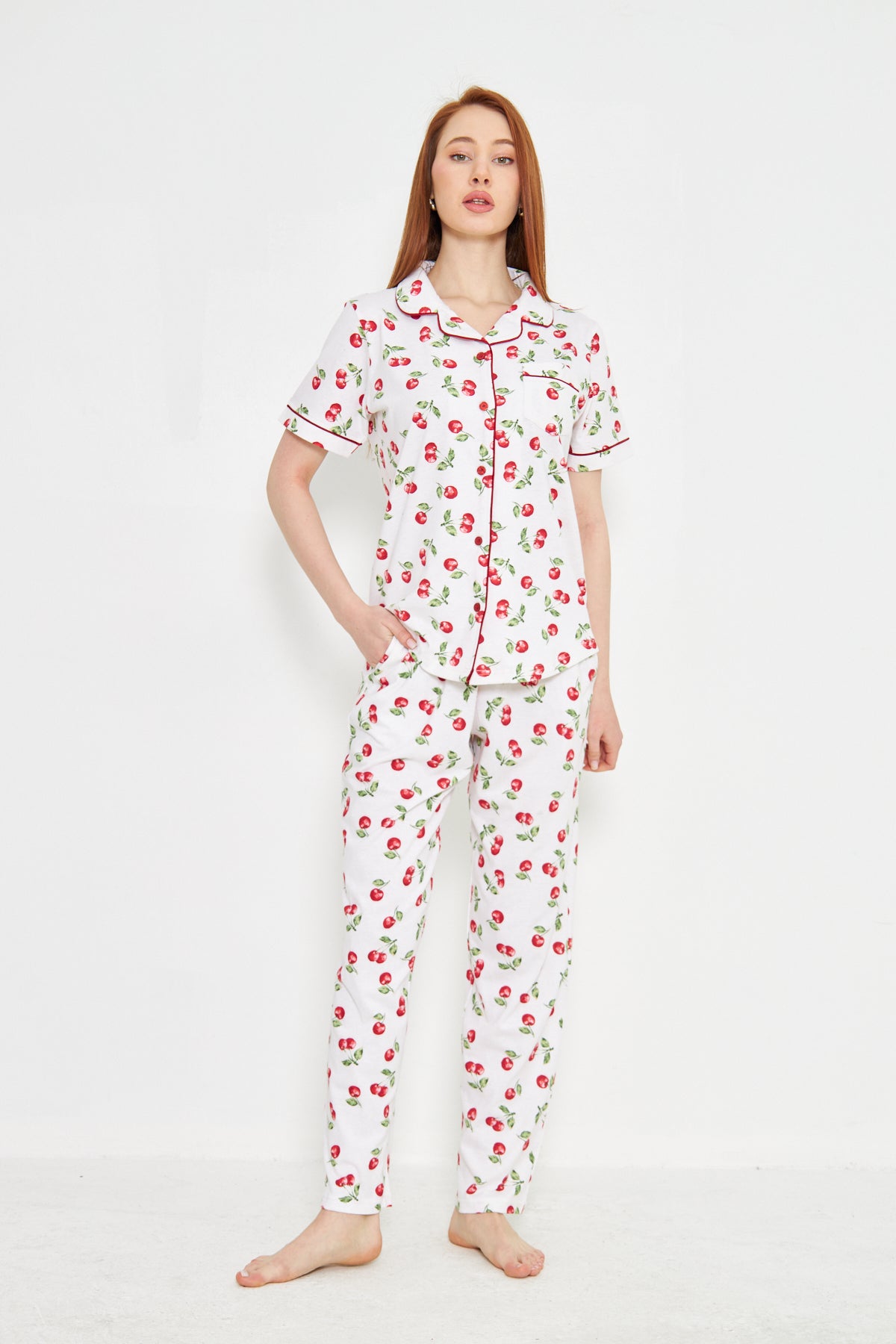 Nightwear - Front Open - Cherry Bliss