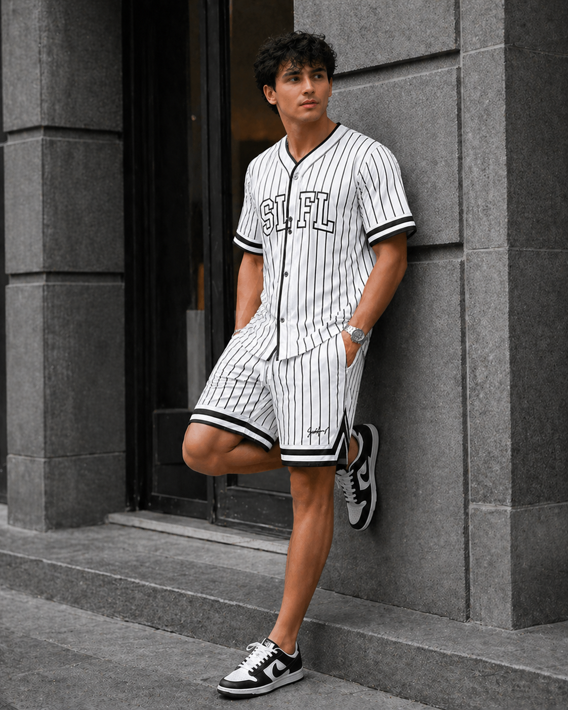 Ivory Pinstripe Signature Men’s Co-ord Set
