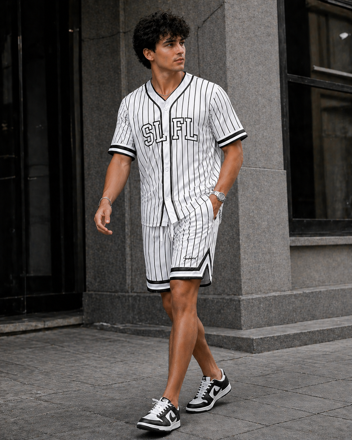 Ivory Pinstripe Signature Men’s Co-ord Set