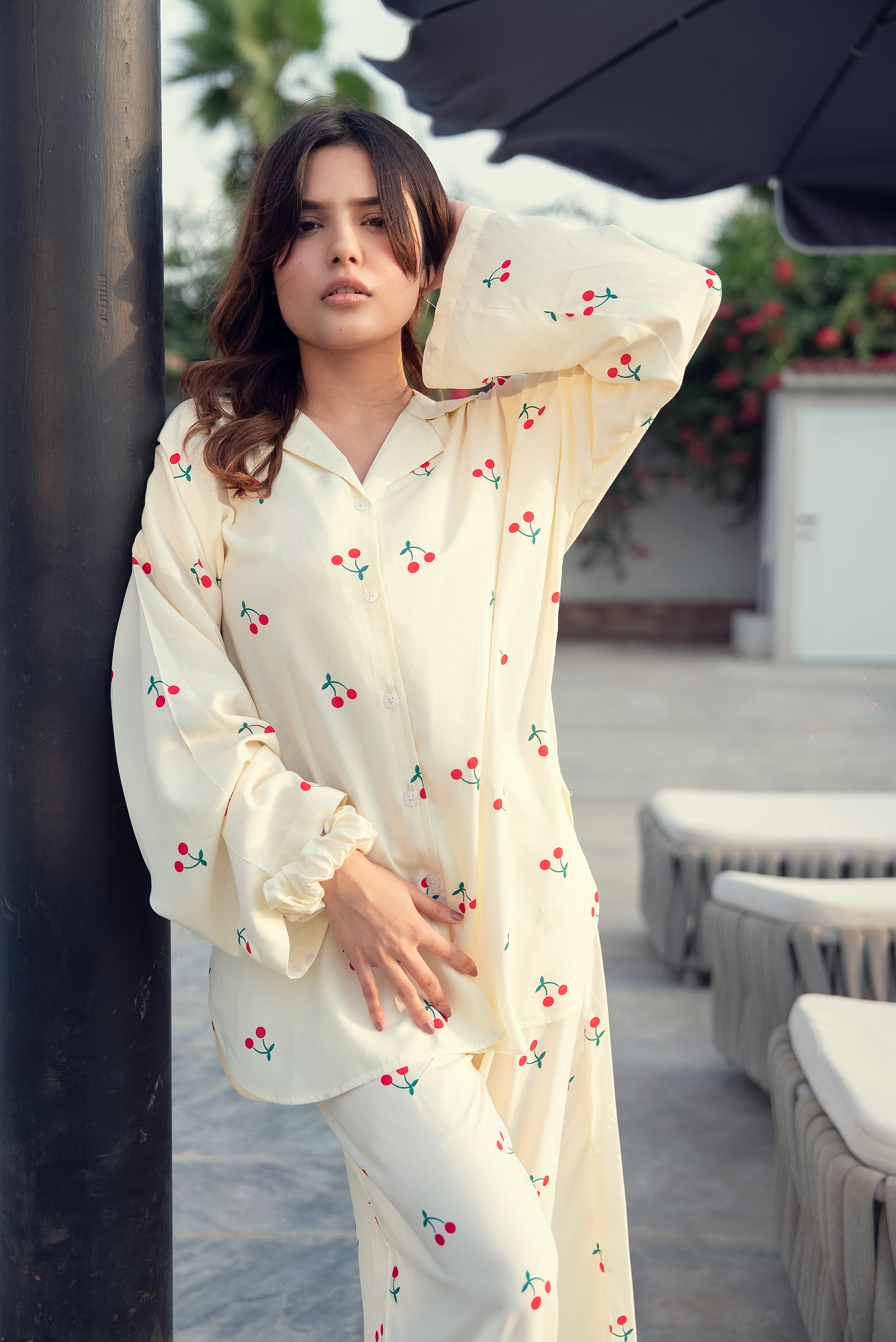 Sweet Cherry Sunrise - Linen Nightwear