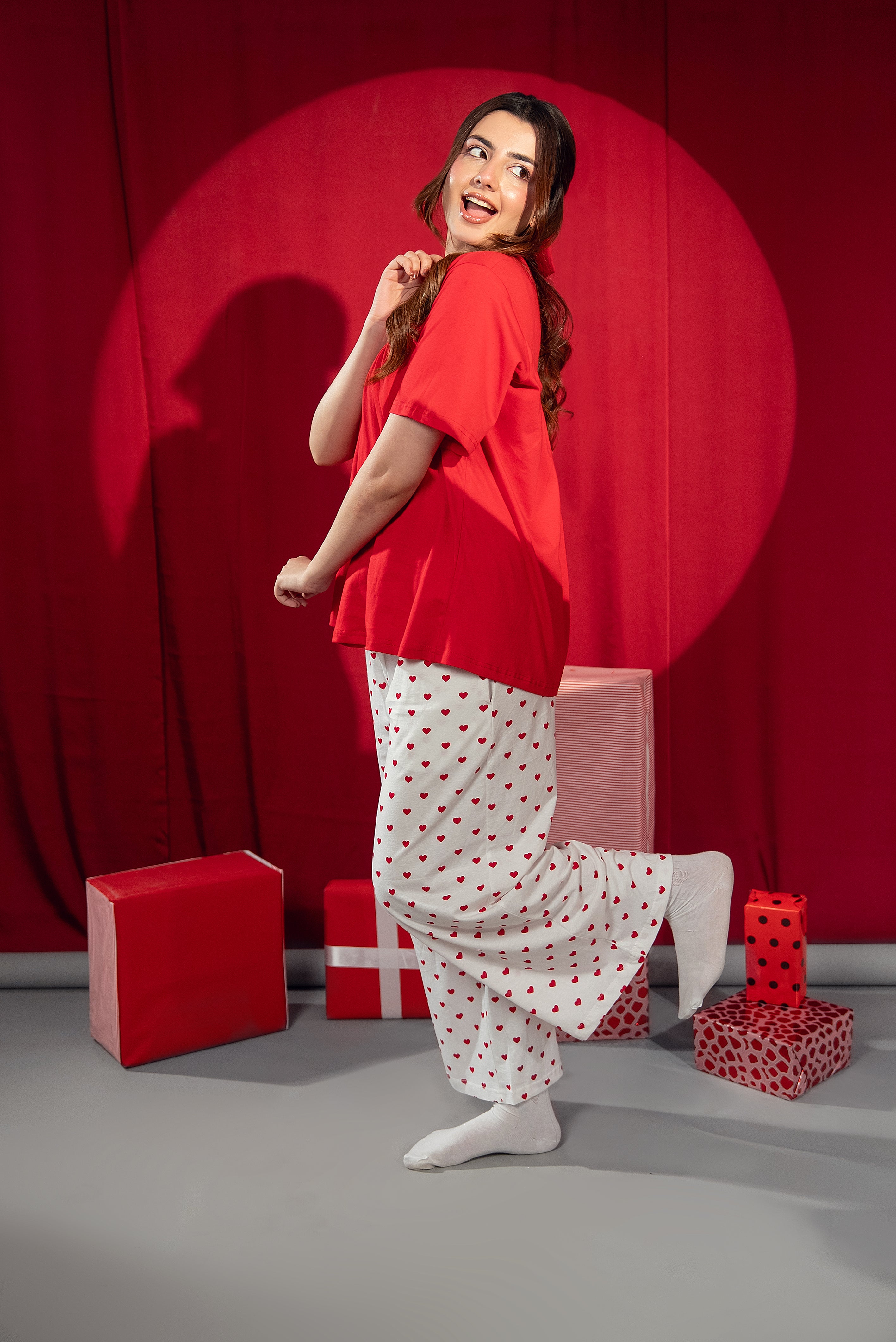 Red Solid PJ Set