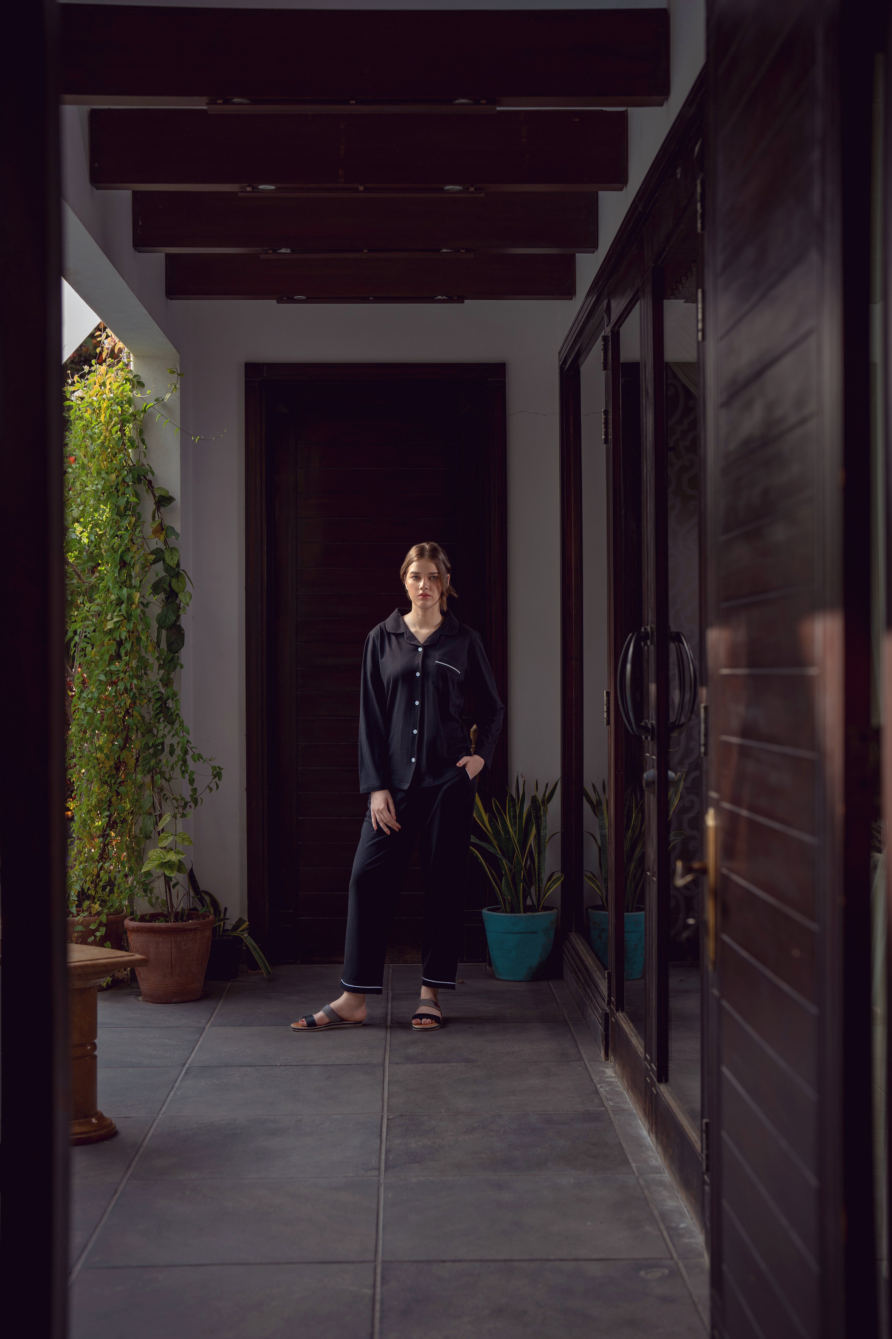 Women's Nightwear - Black Design