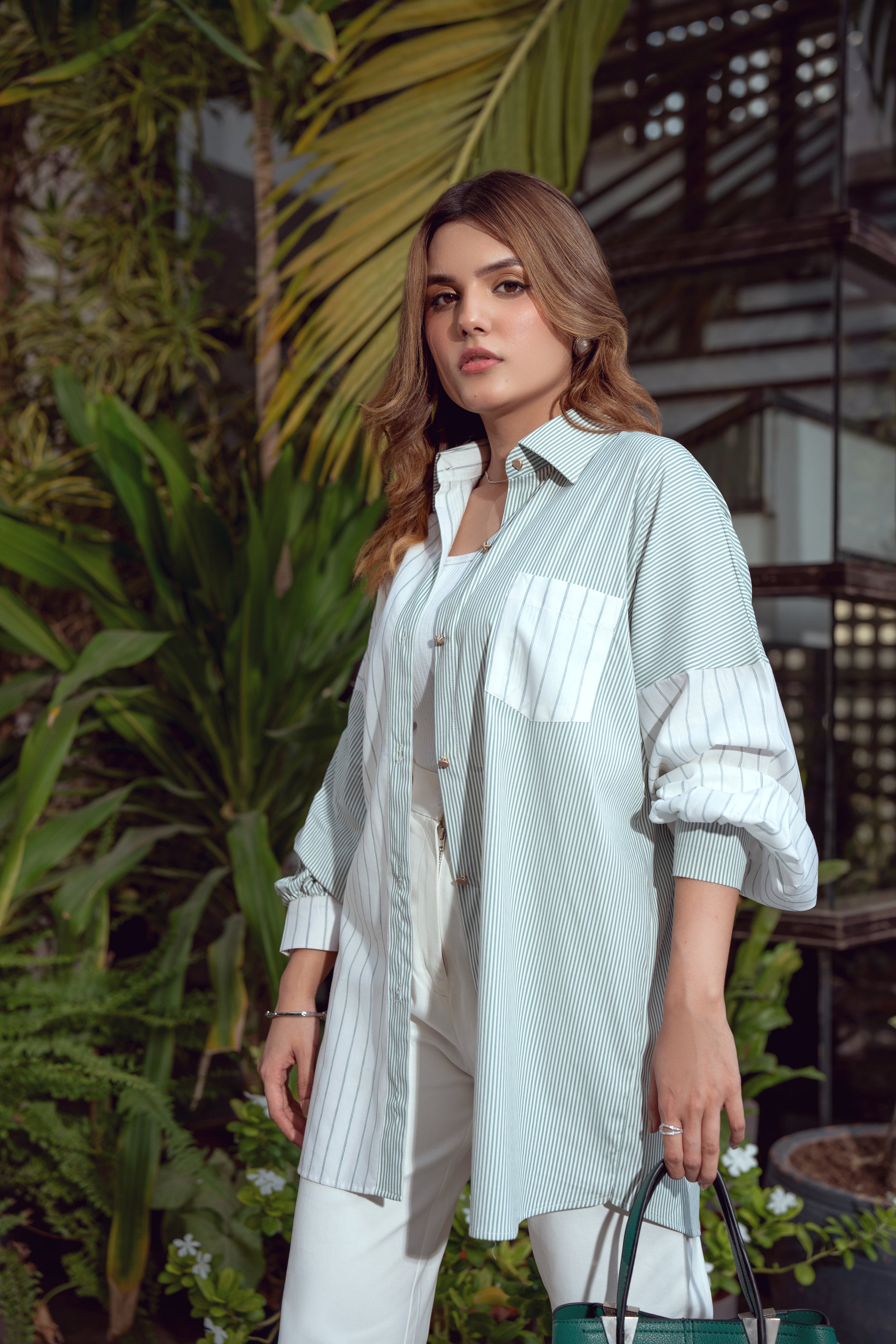 Striped Shirt - Green