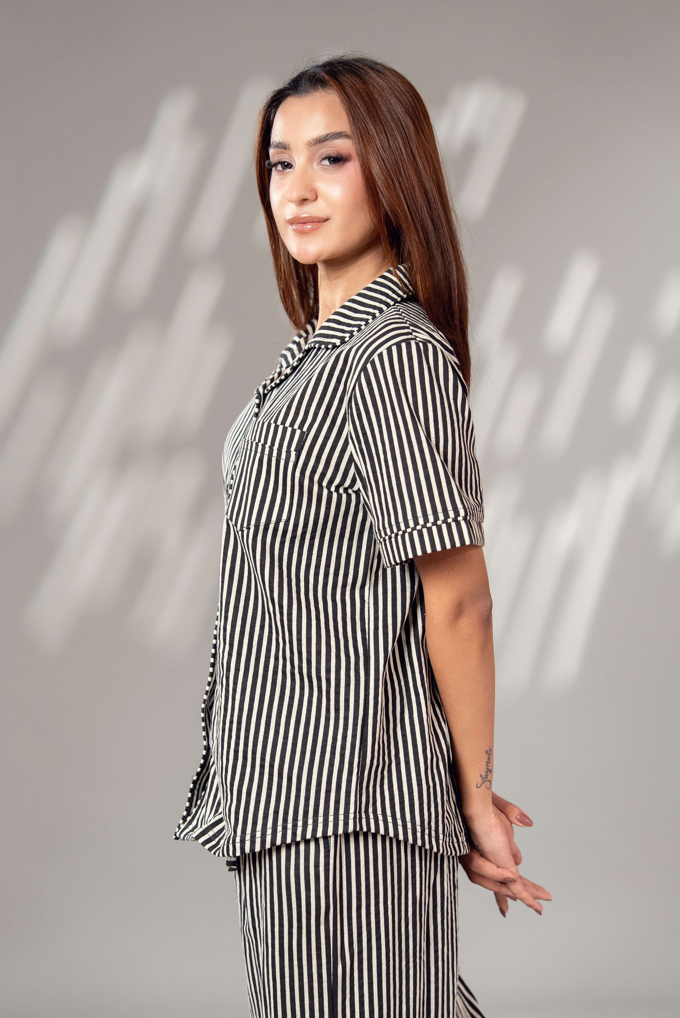 Black Streak PJ Set