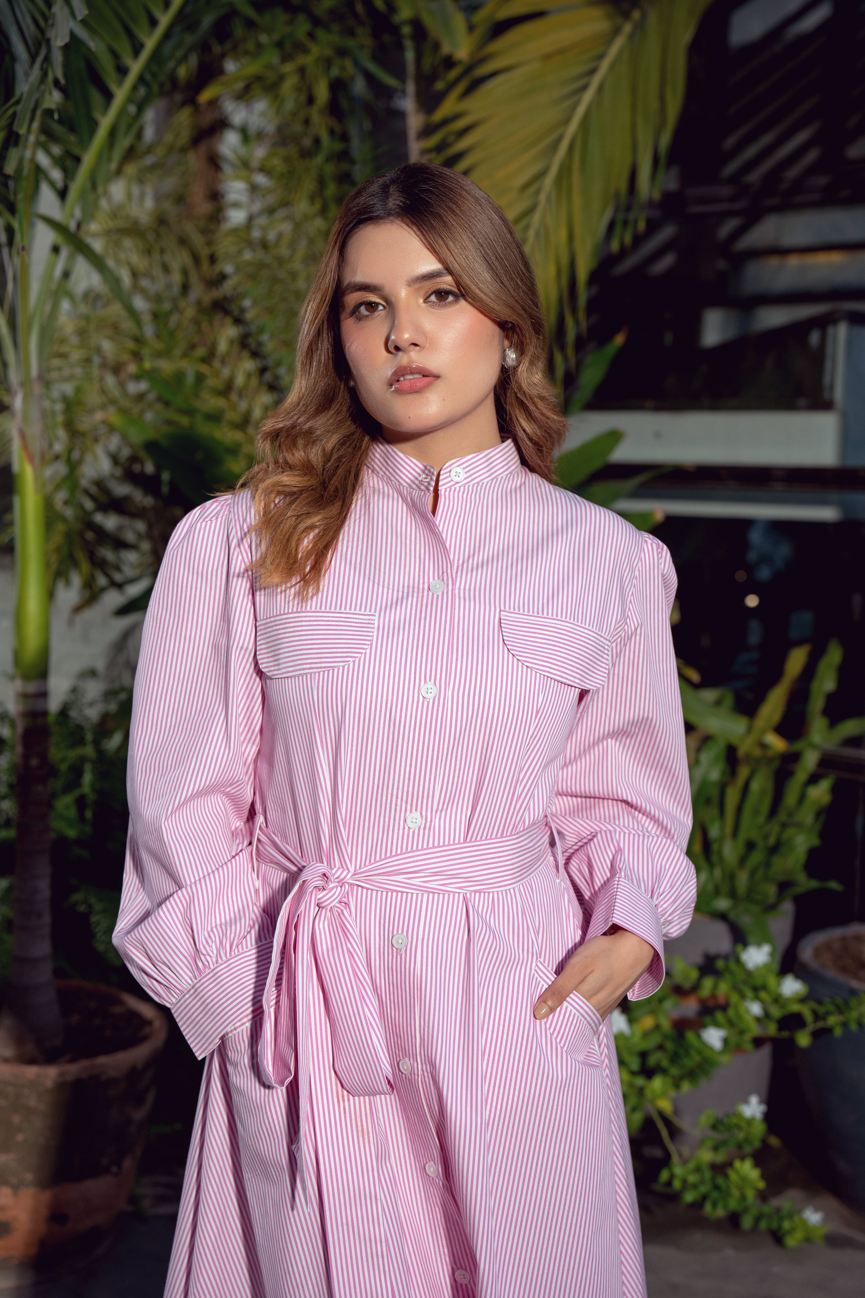 Striped Frock - Pink