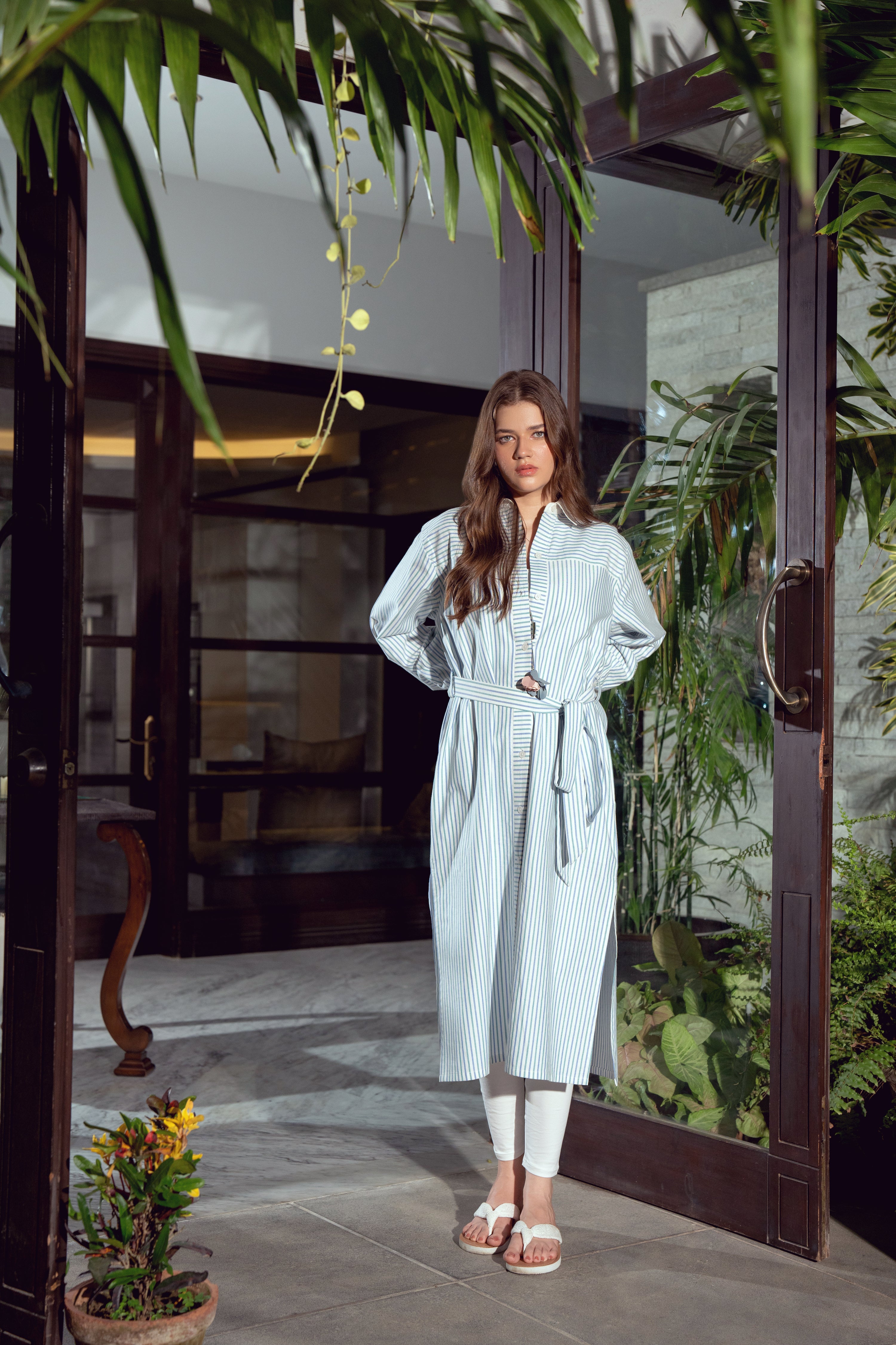 Striped Frock - Blue