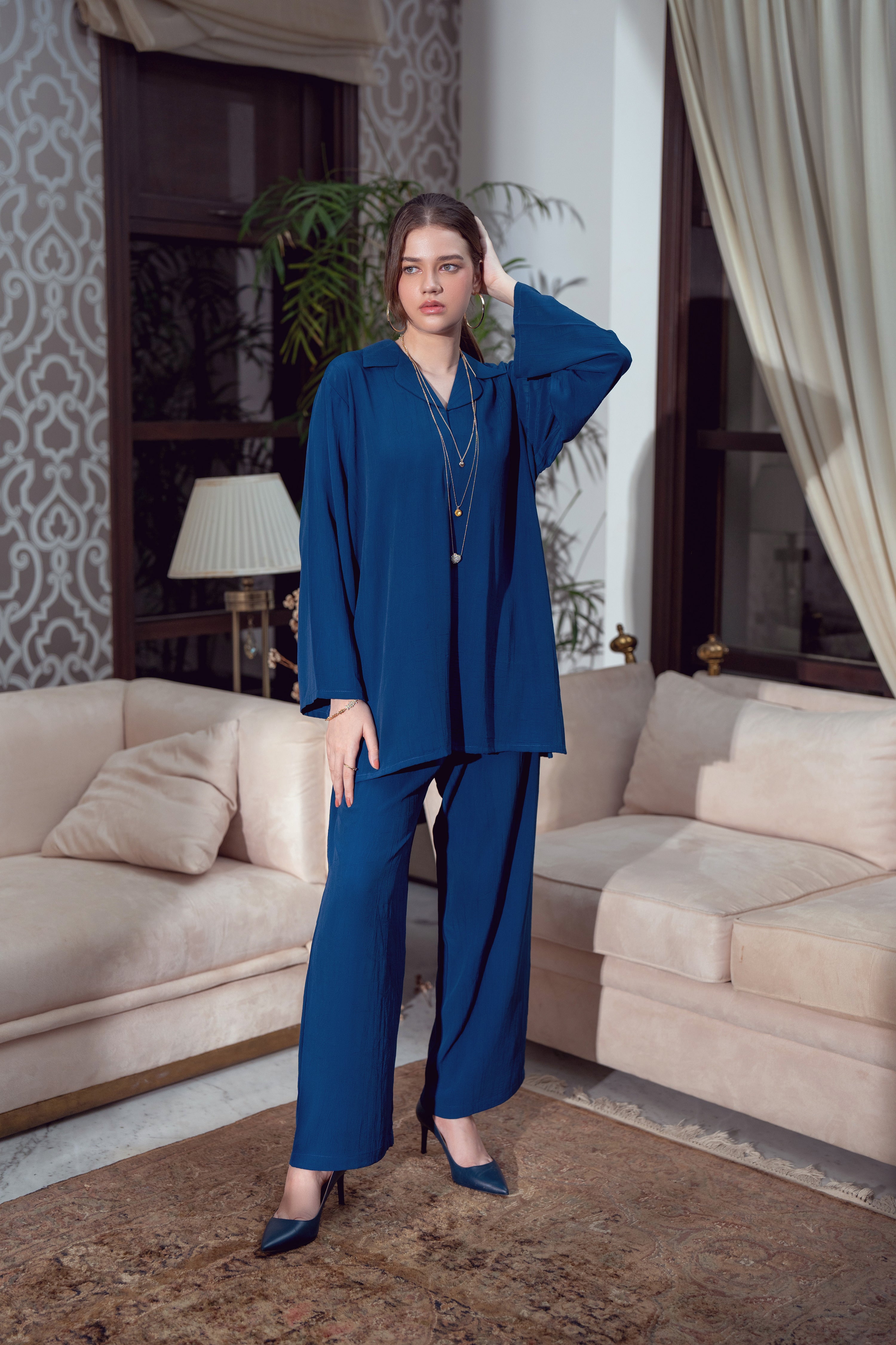 Coord Set - Crushed Evening Blue