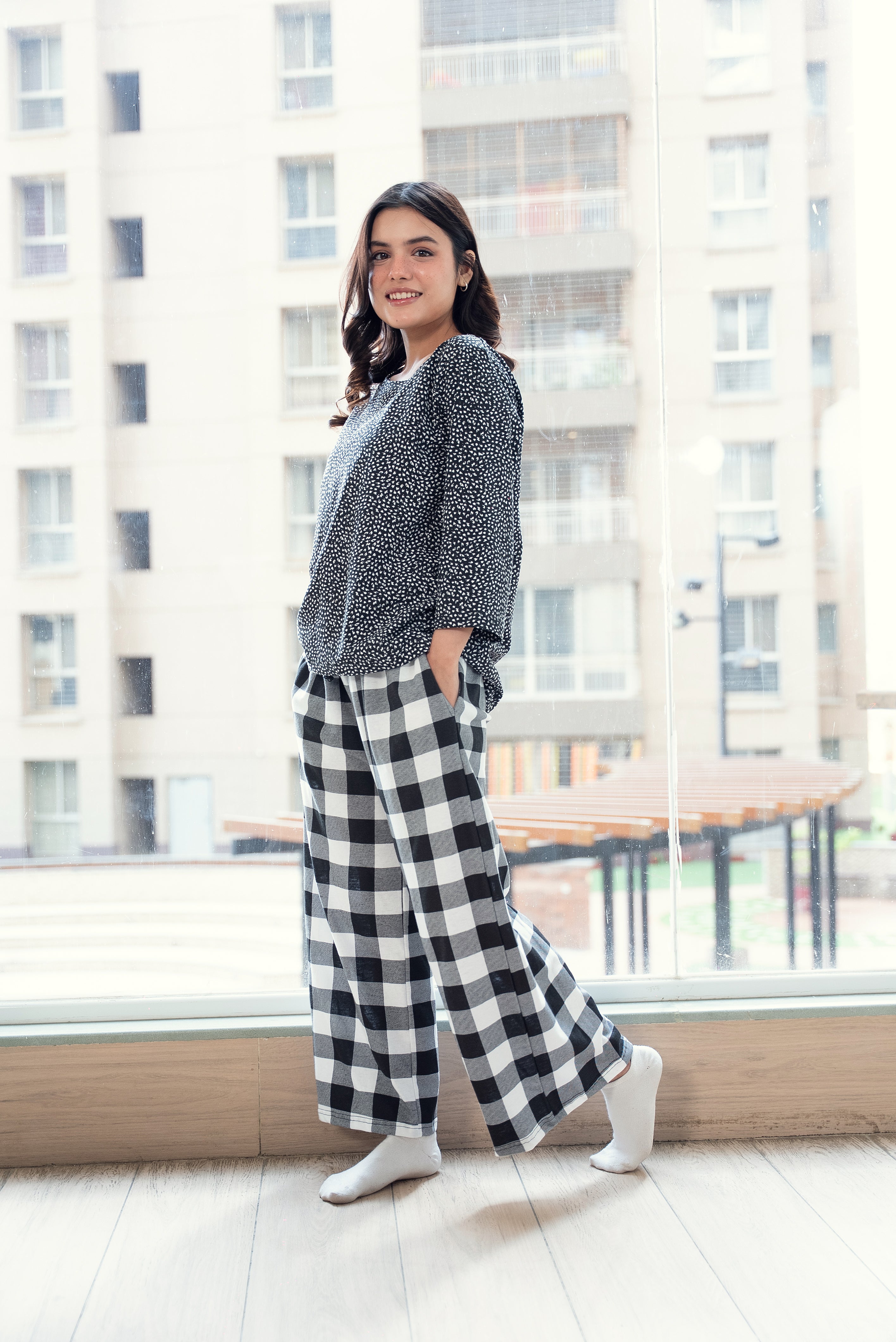 Animal Check Print Pjs