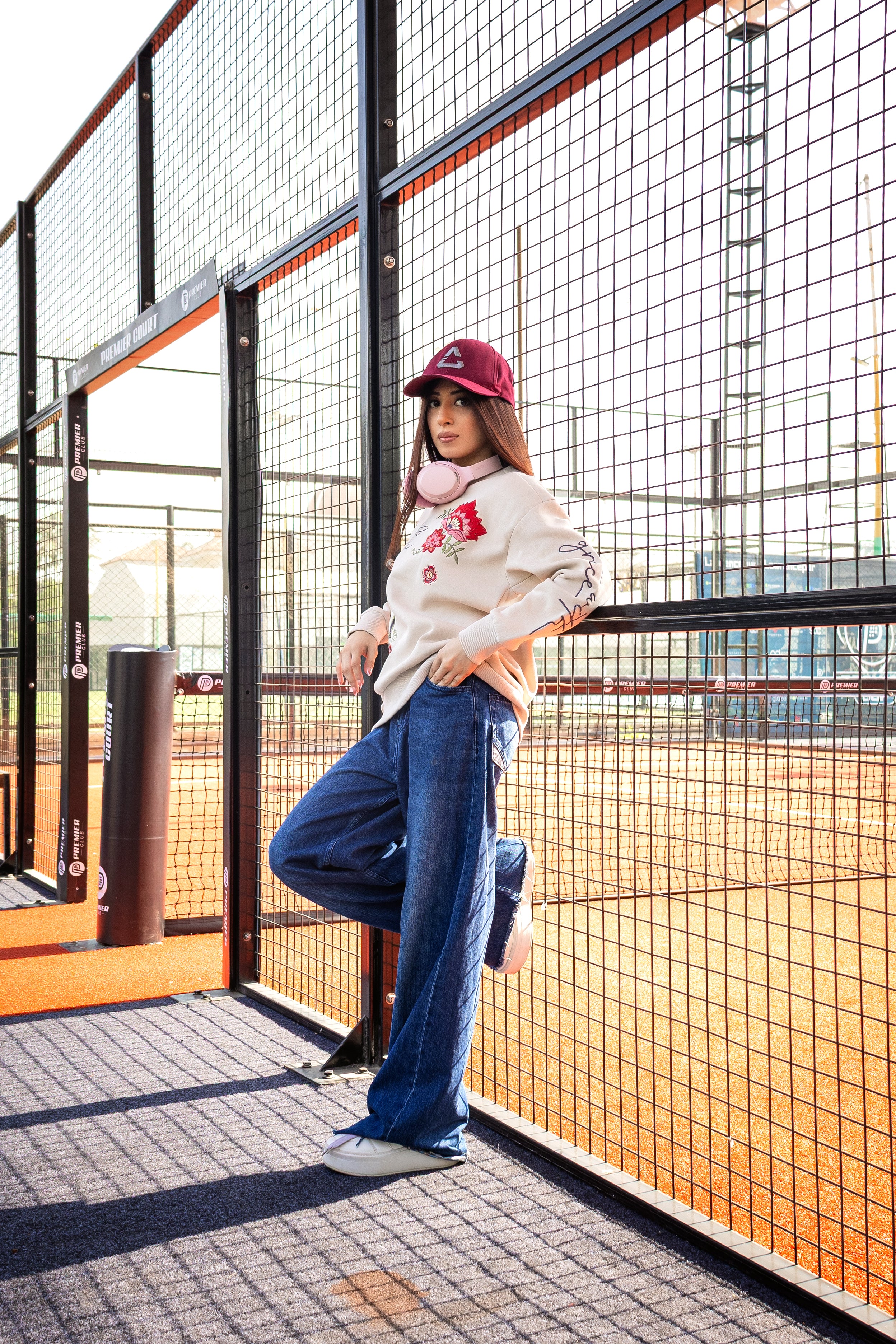 Embroided Crew Neck Sweatshirt