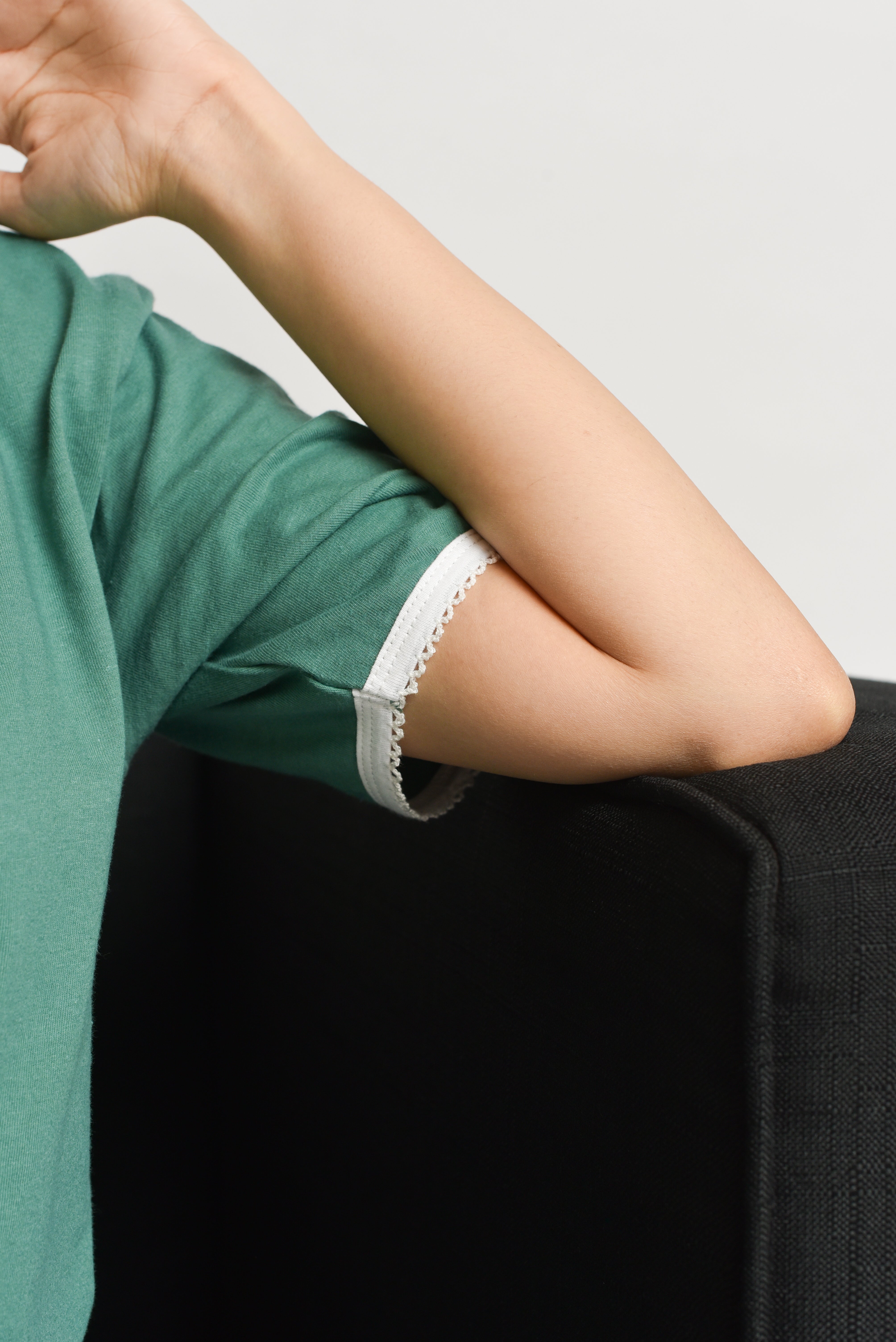 White Lace PJ Set - Green