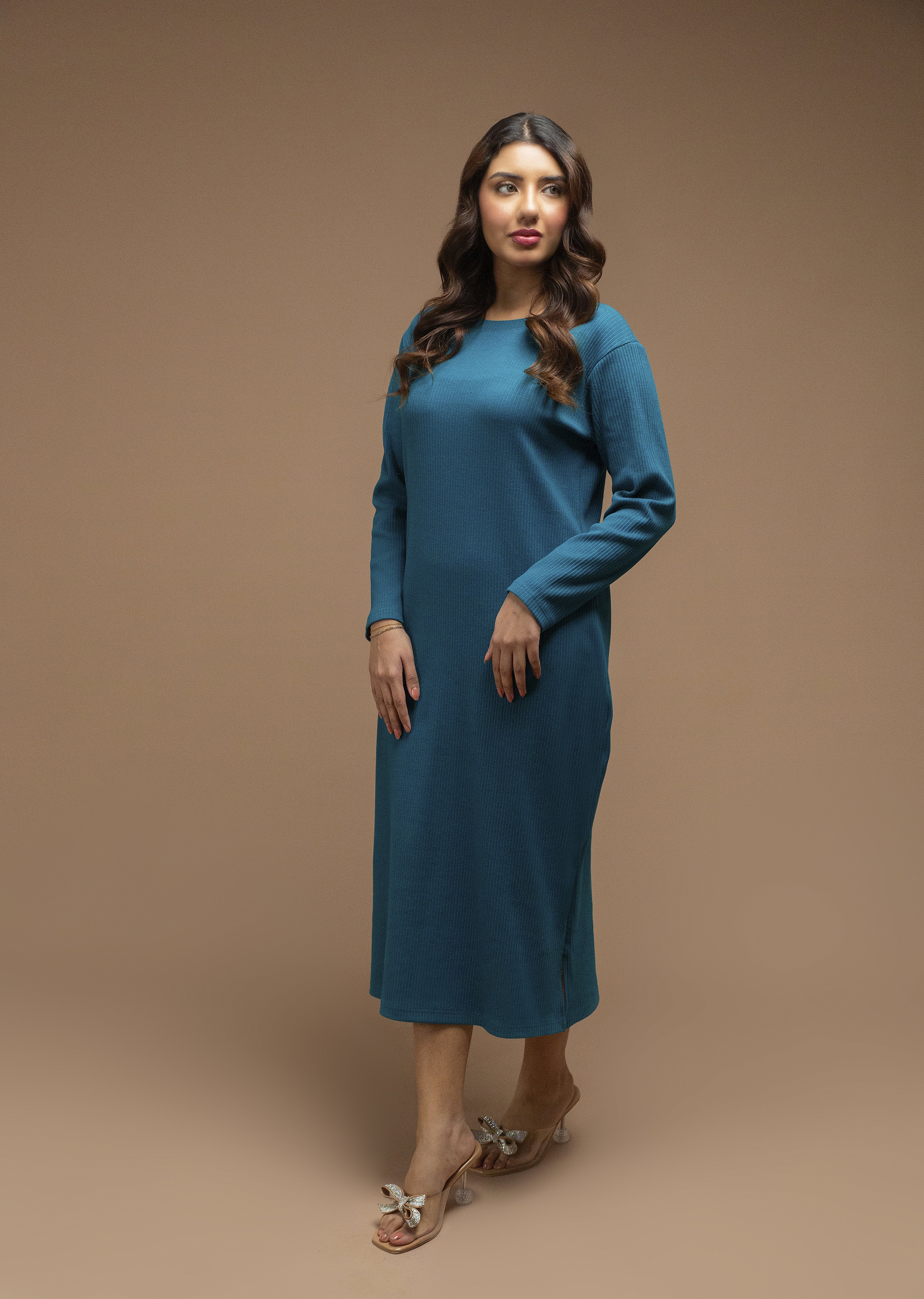 Basic Rib Bodycon - Blue