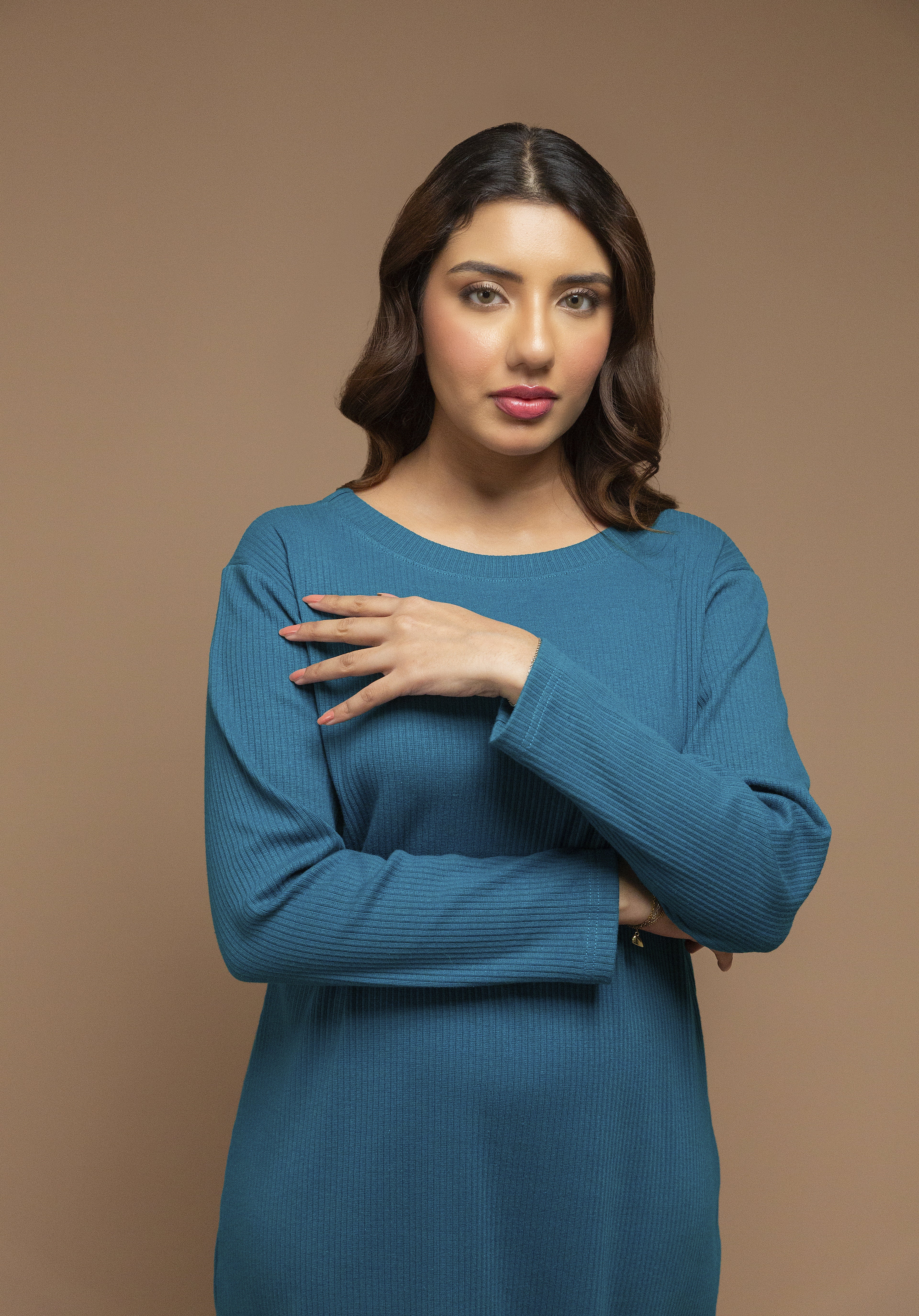 Basic Rib Bodycon - Blue