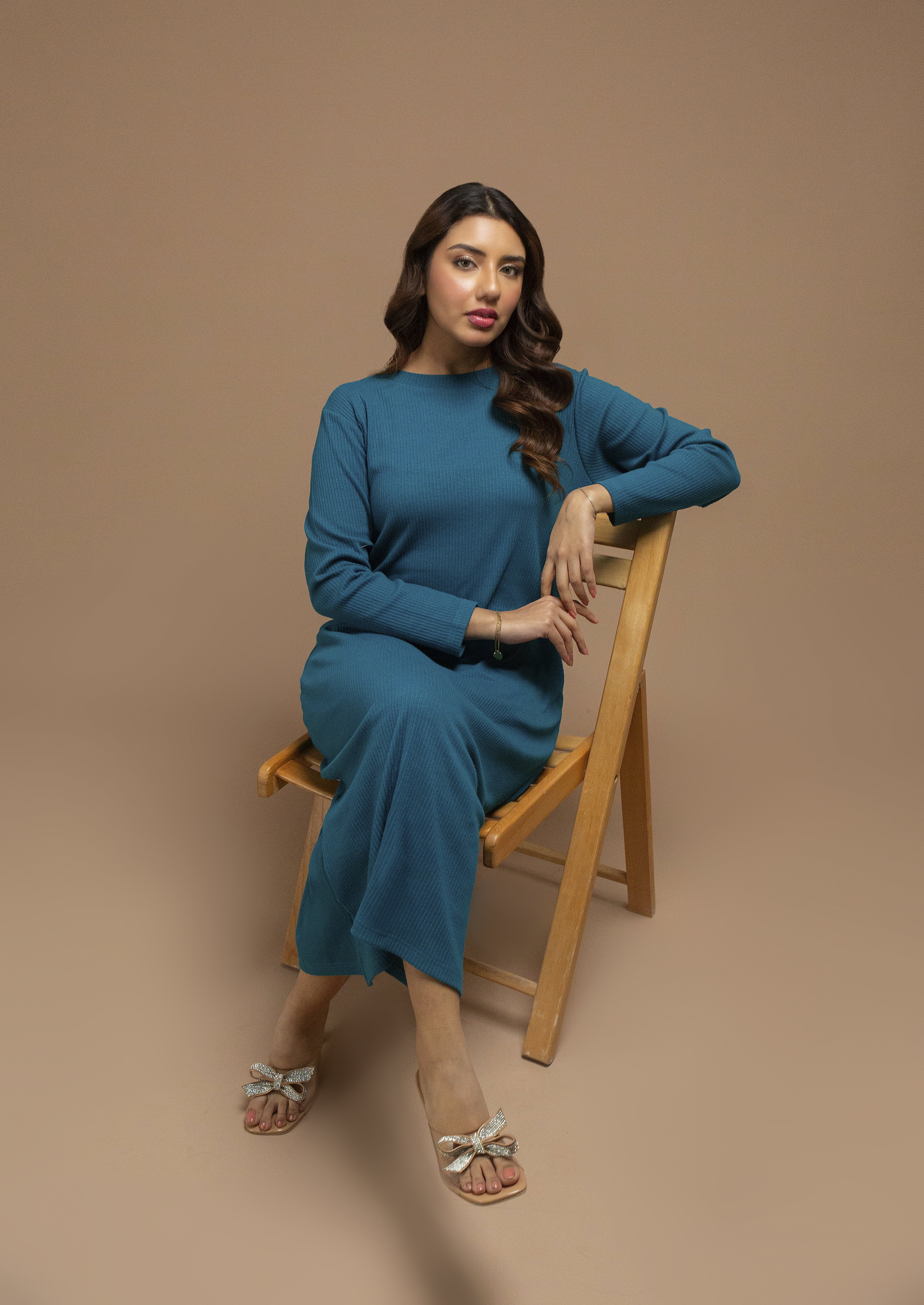 Basic Rib Bodycon - Blue