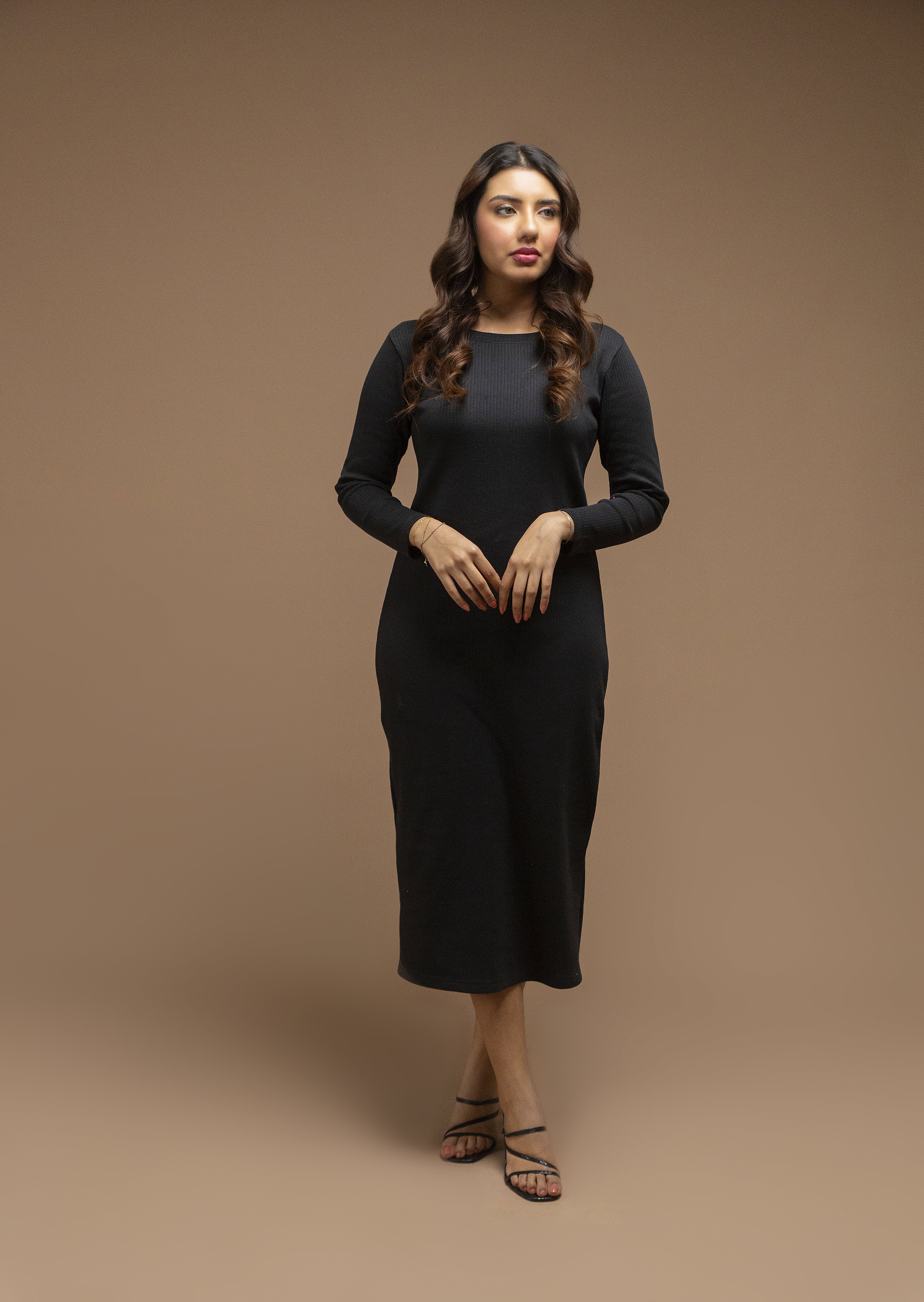 Basic Rib Bodycon - Black