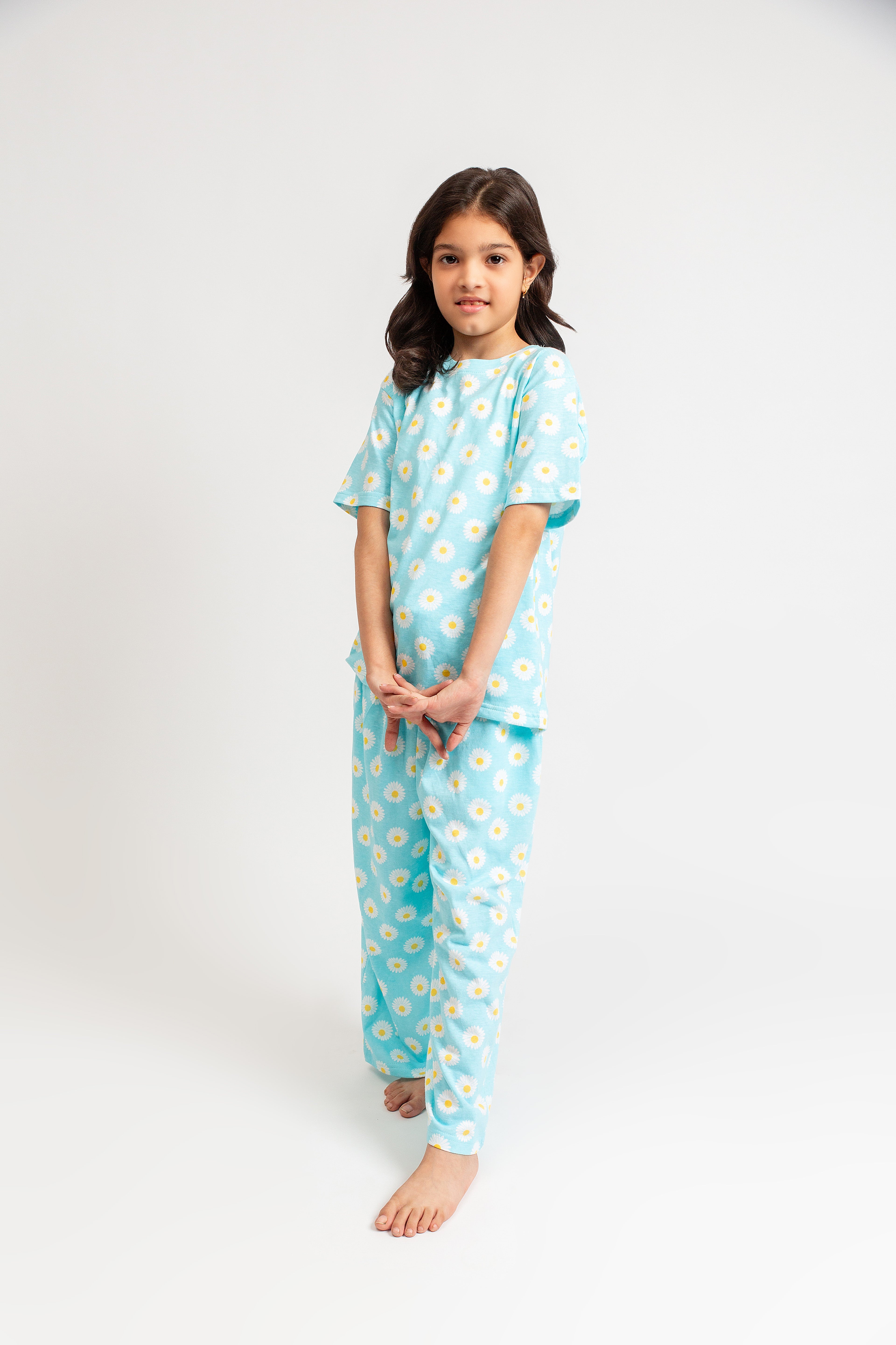 Kids PJ Set- Daisy Dream Sky Blue