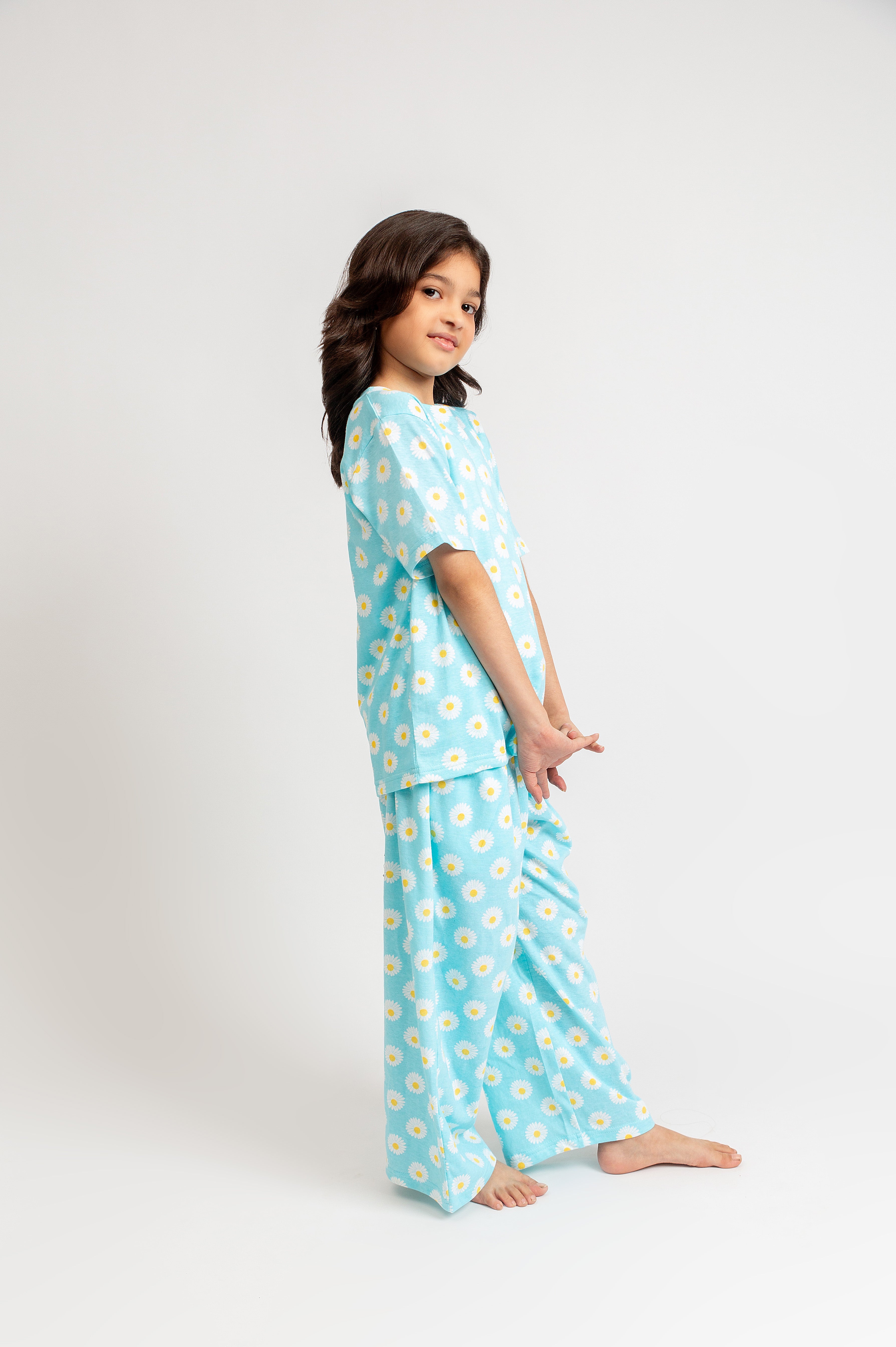Kids PJ Set- Daisy Dream Sky Blue