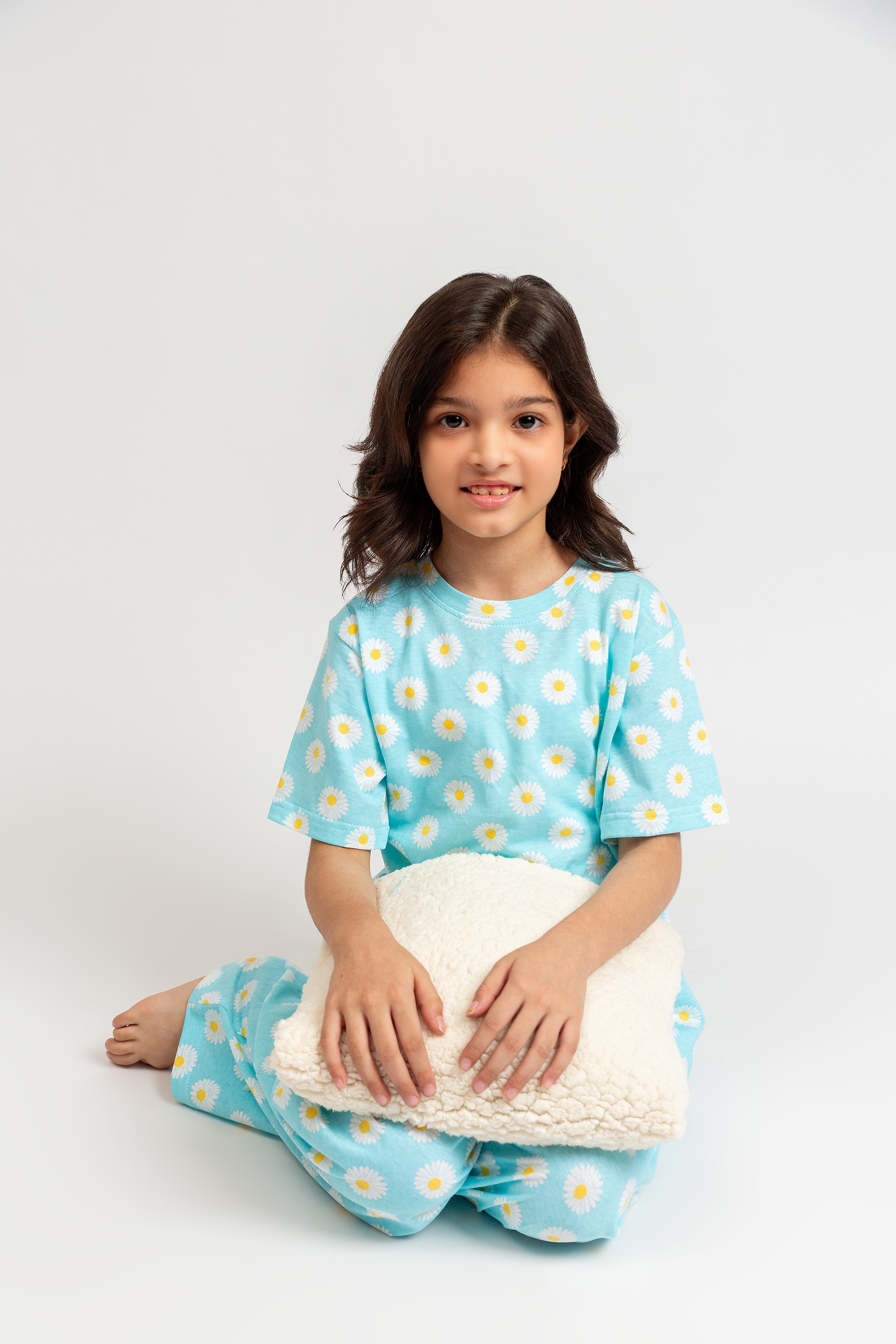Kids PJ Set- Daisy Dream Sky Blue
