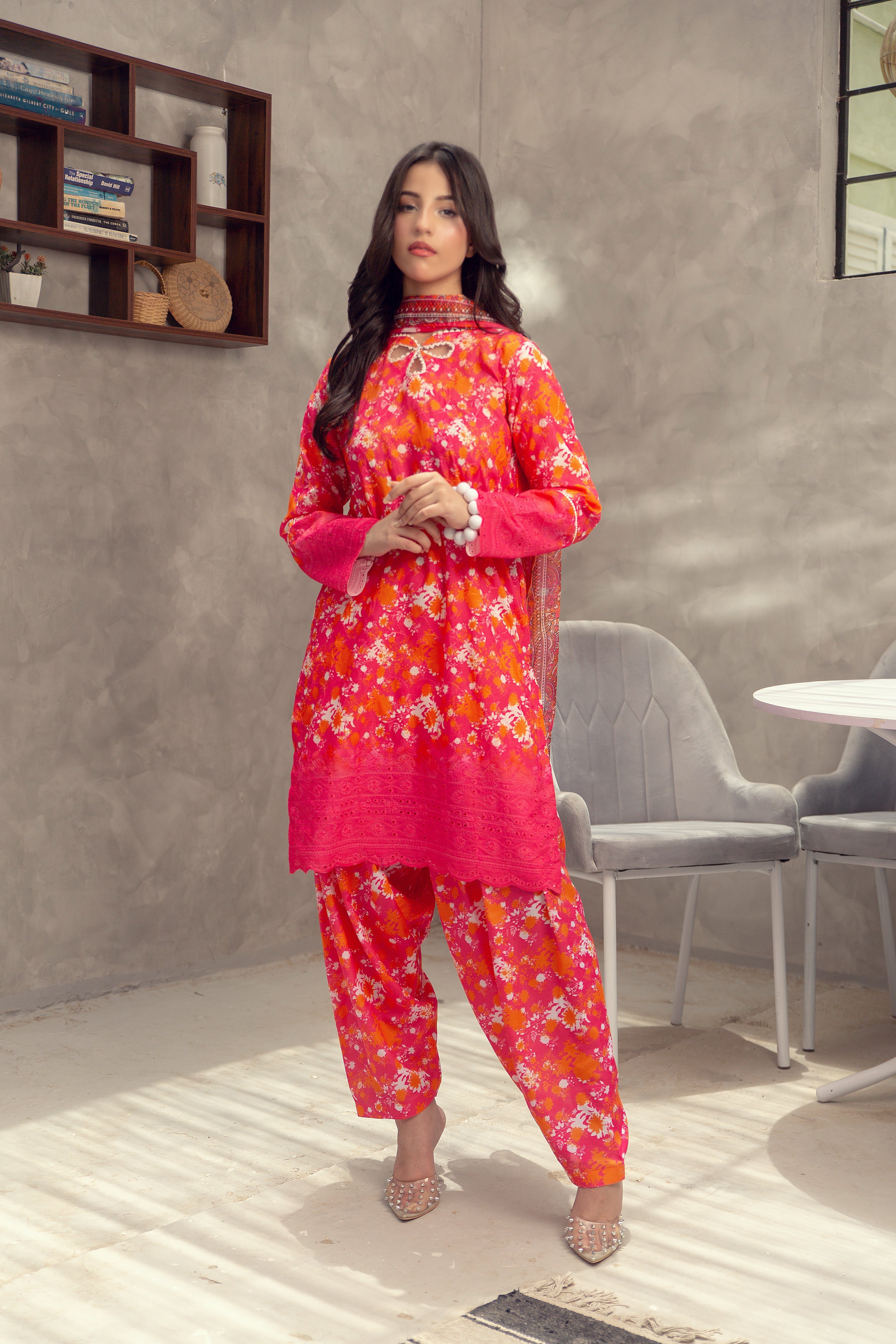 Sunset Floral - 3 Piece Embroidered Set