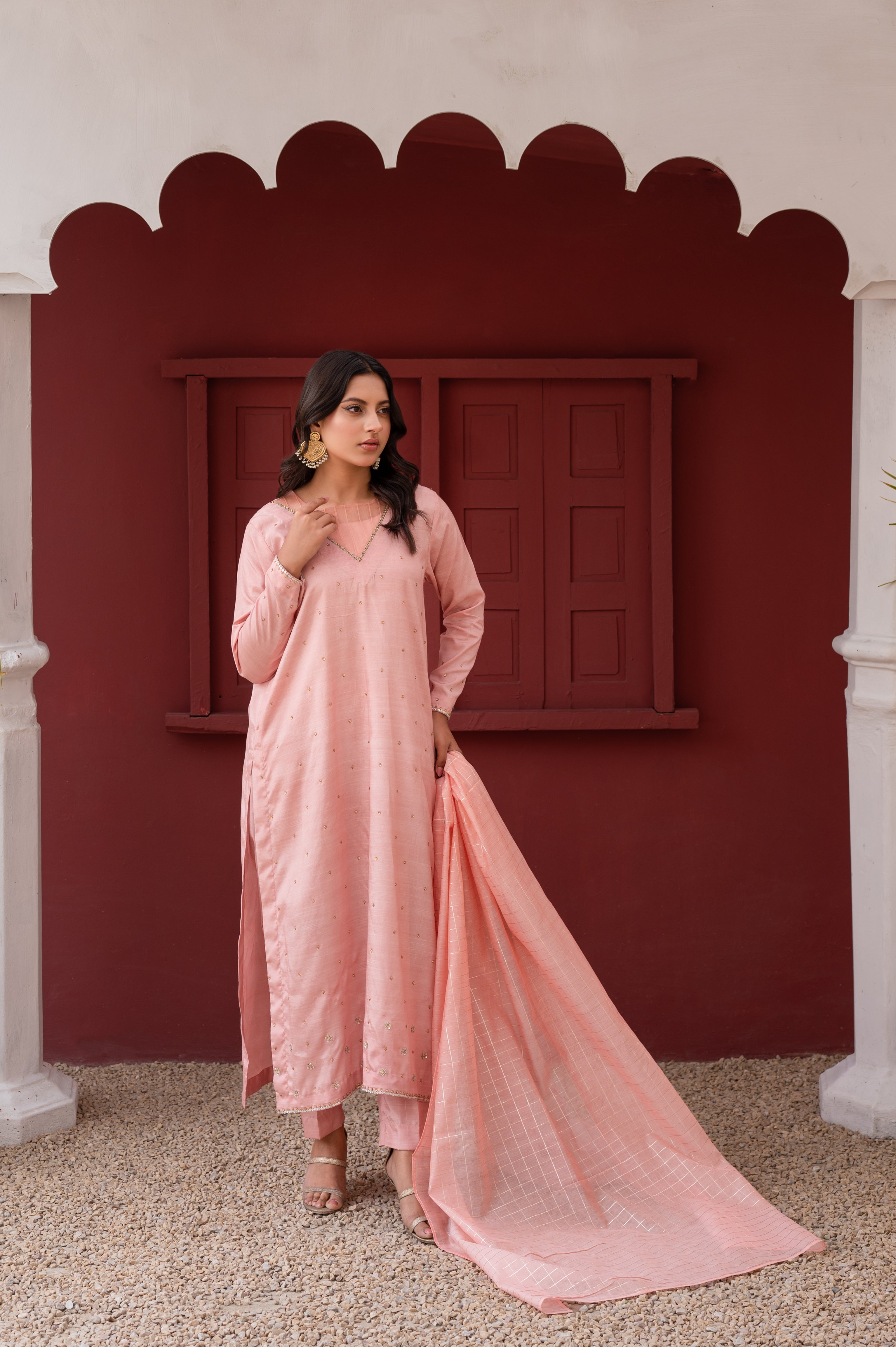 Gulabi Nazakat - (گلابی نزاکت) - Cotton Silk