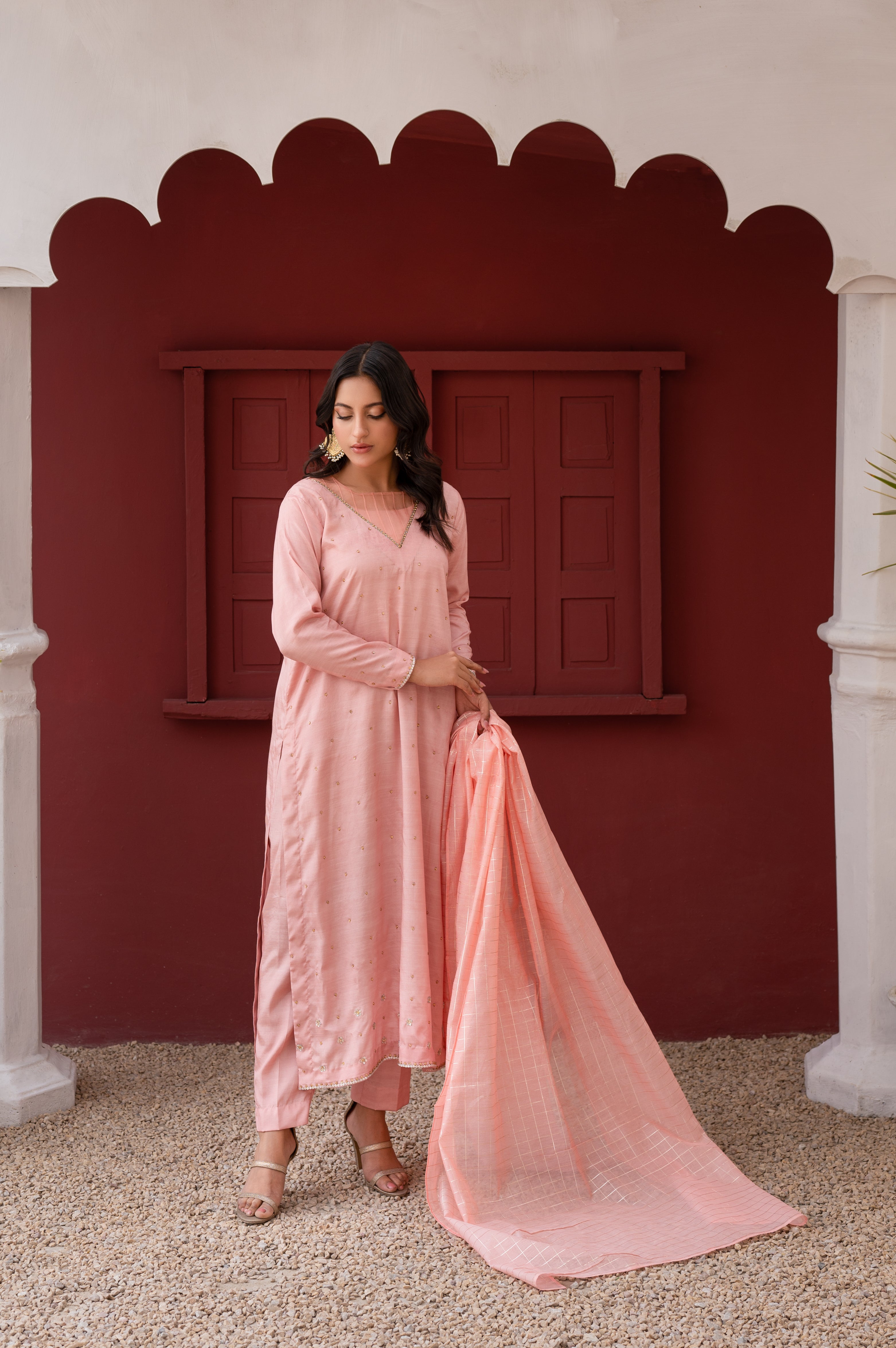 Gulabi Nazakat - (گلابی نزاکت) - Cotton Silk