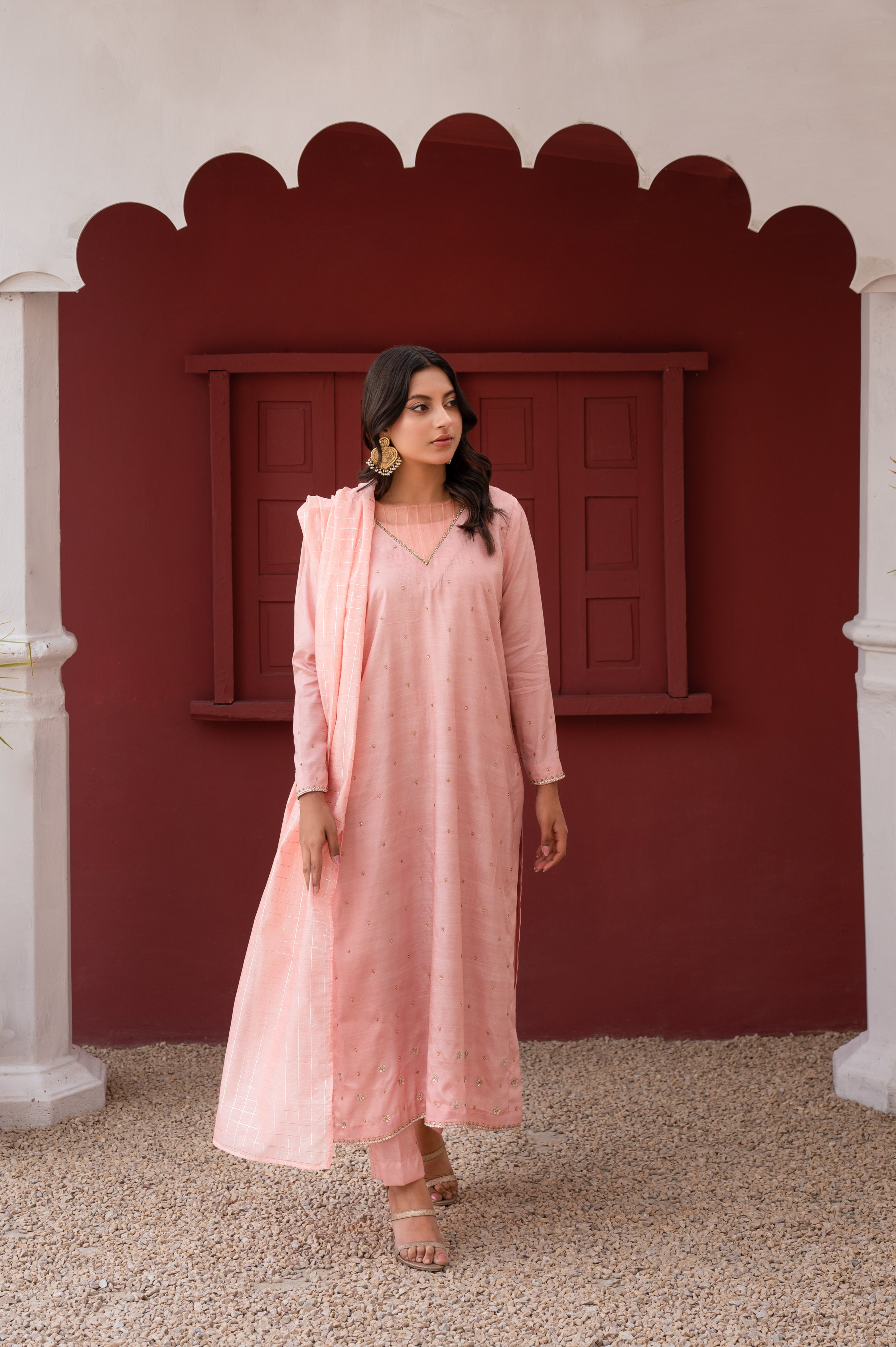 Gulabi Nazakat - (گلابی نزاکت) - Cotton Silk