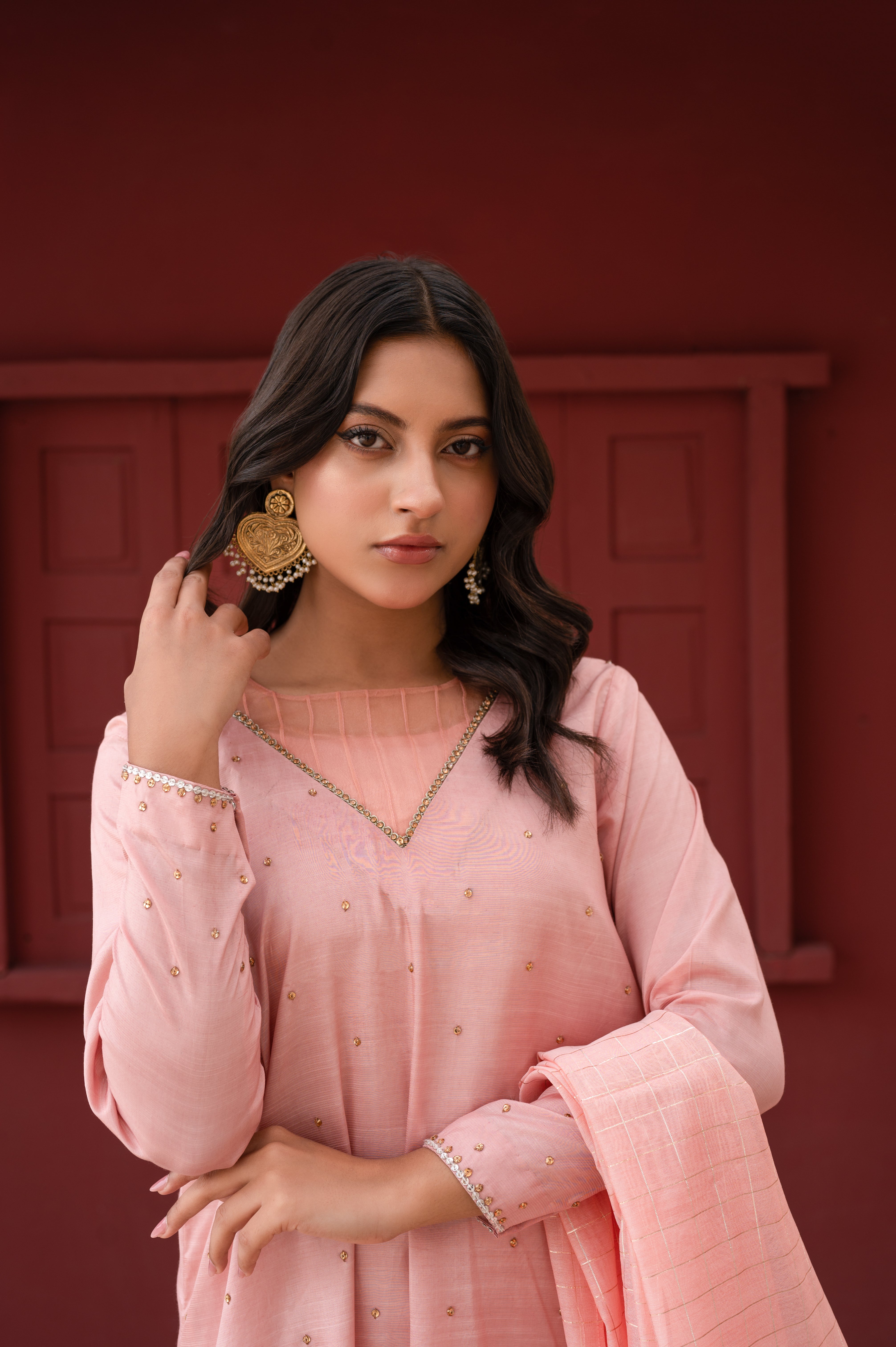 Gulabi Nazakat - (گلابی نزاکت) - Cotton Silk