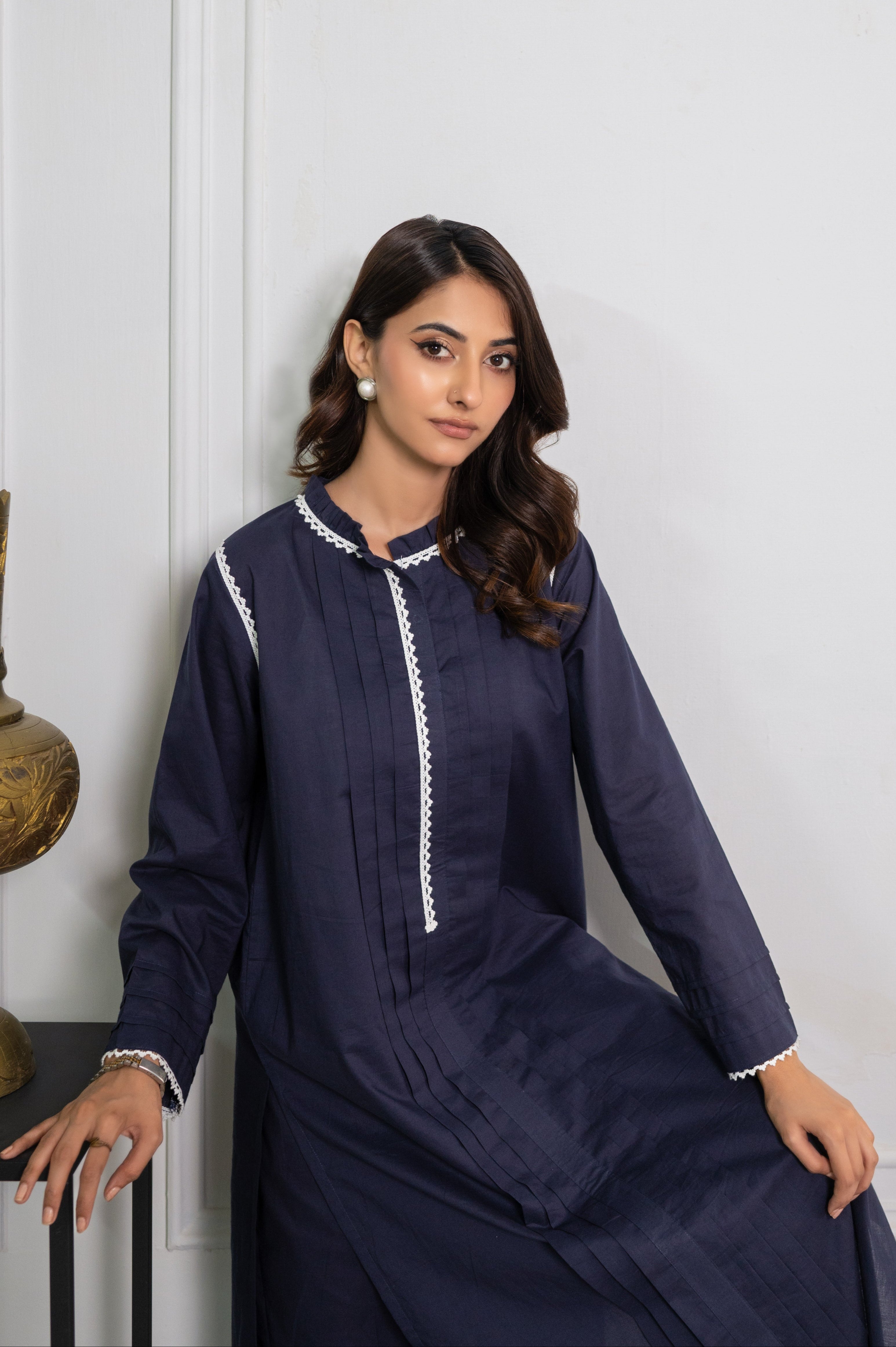 Solid Coord Set - Navy Blue