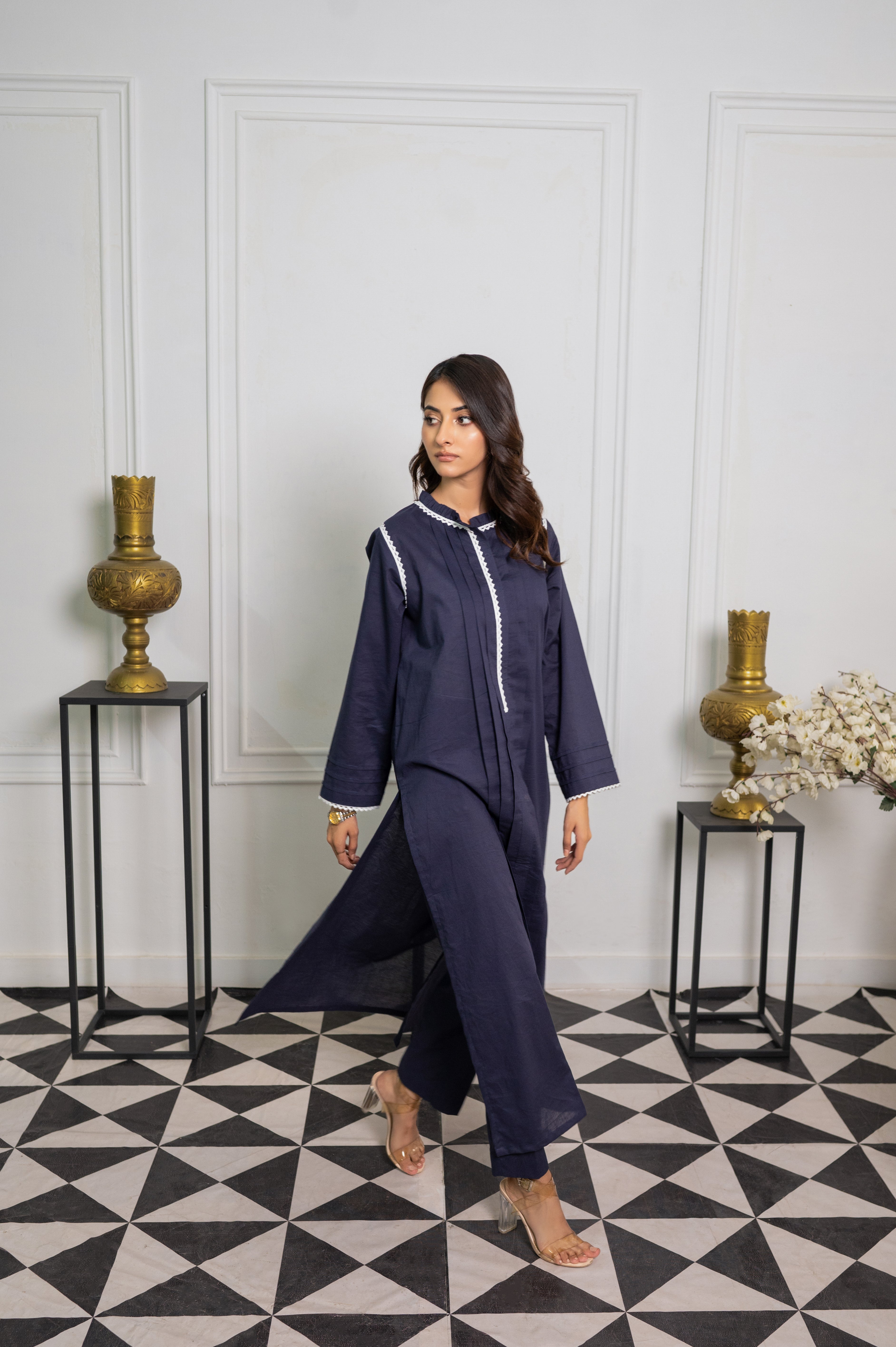 Solid Coord Set - Navy Blue