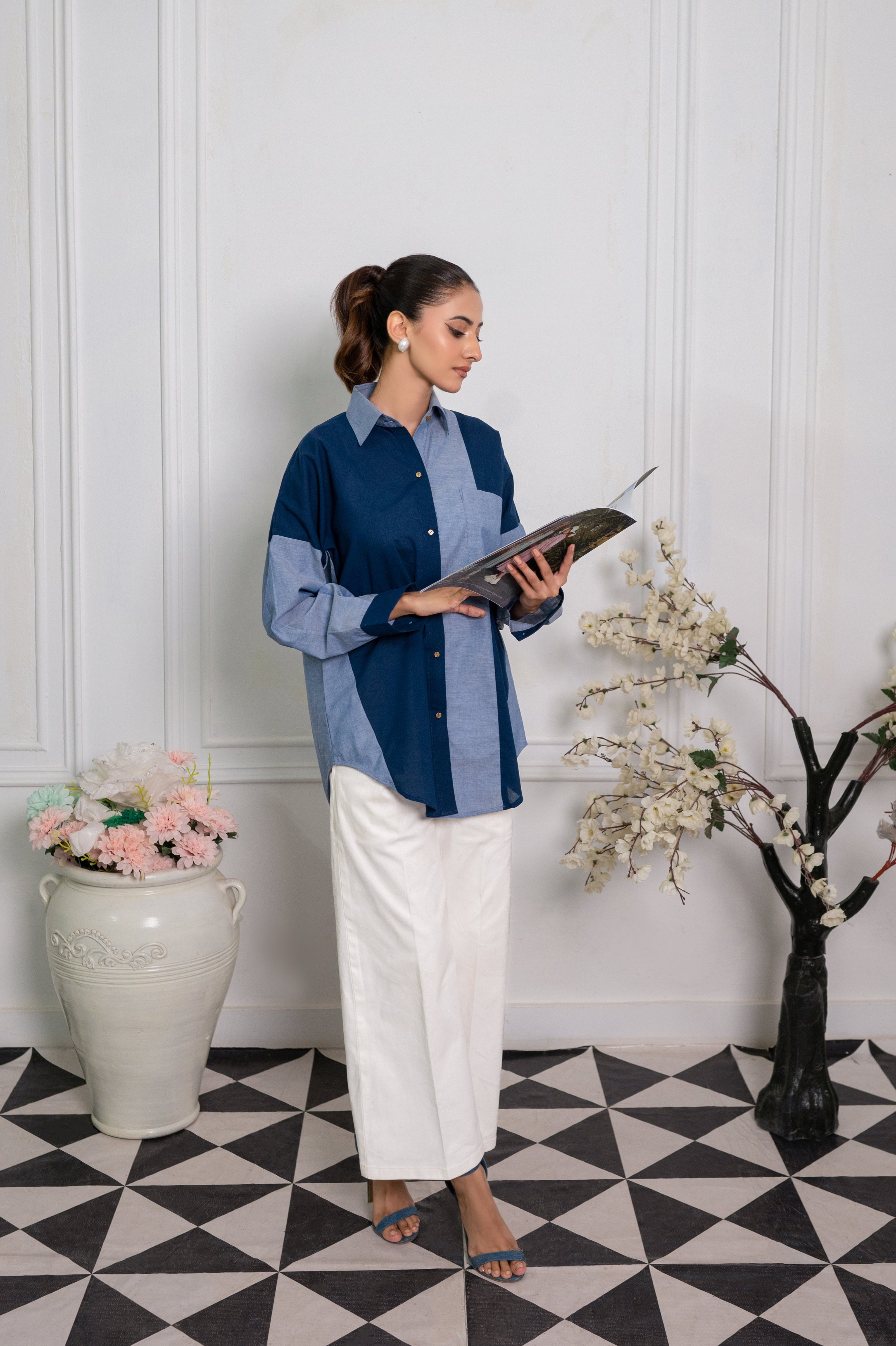 Color Block Top - Blue