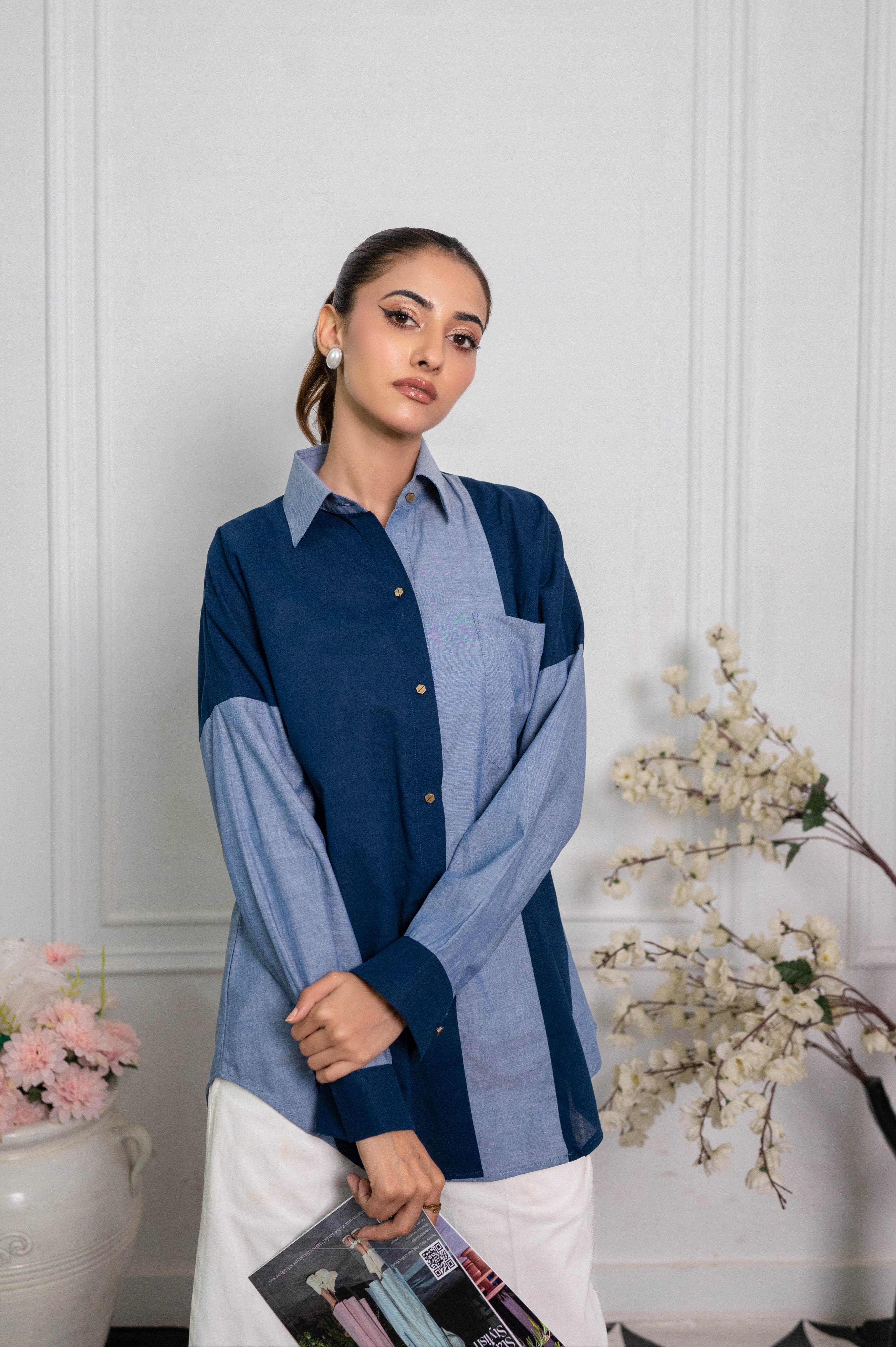 Color Block Top - Blue