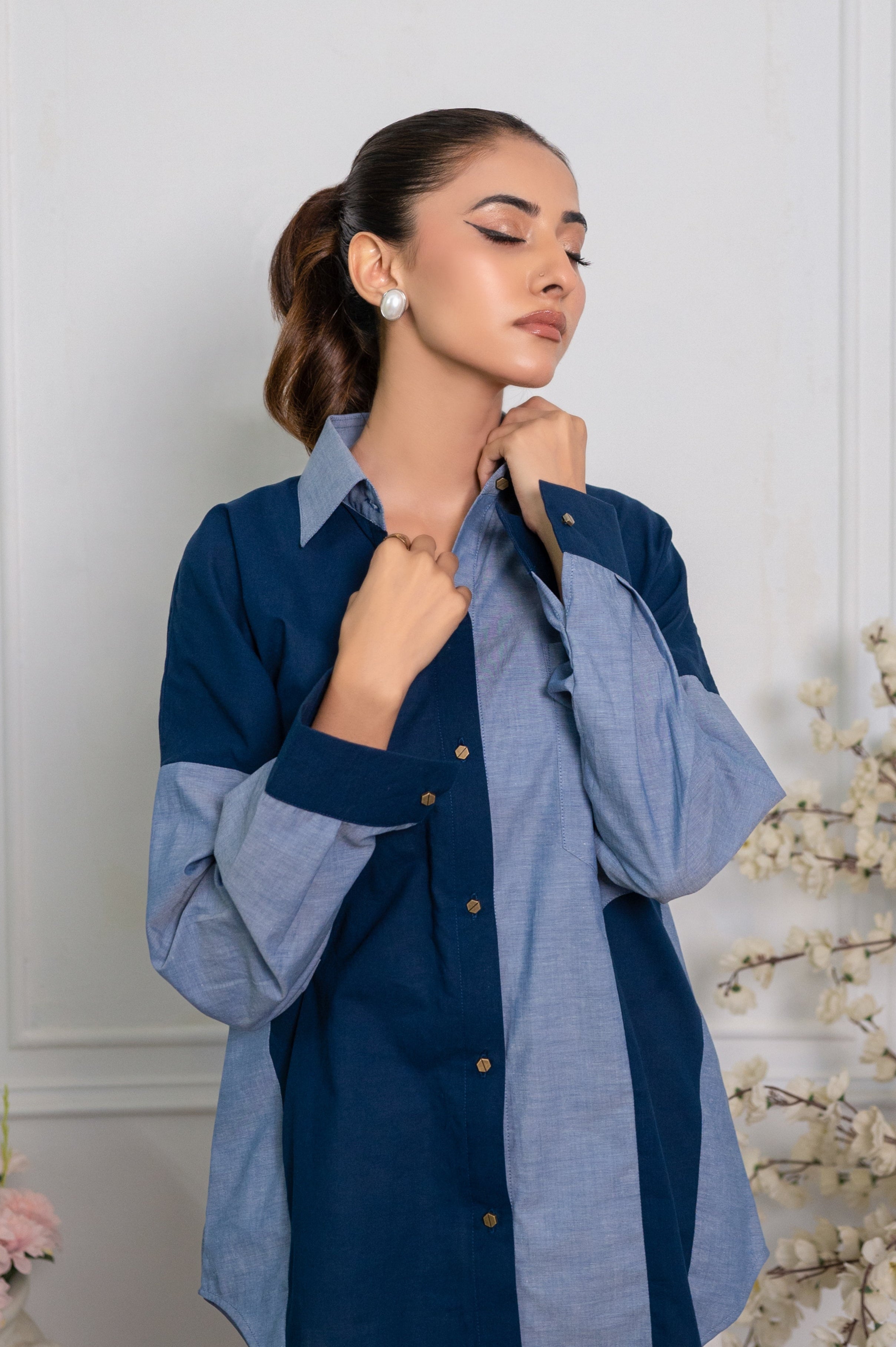 Color Block Top - Blue