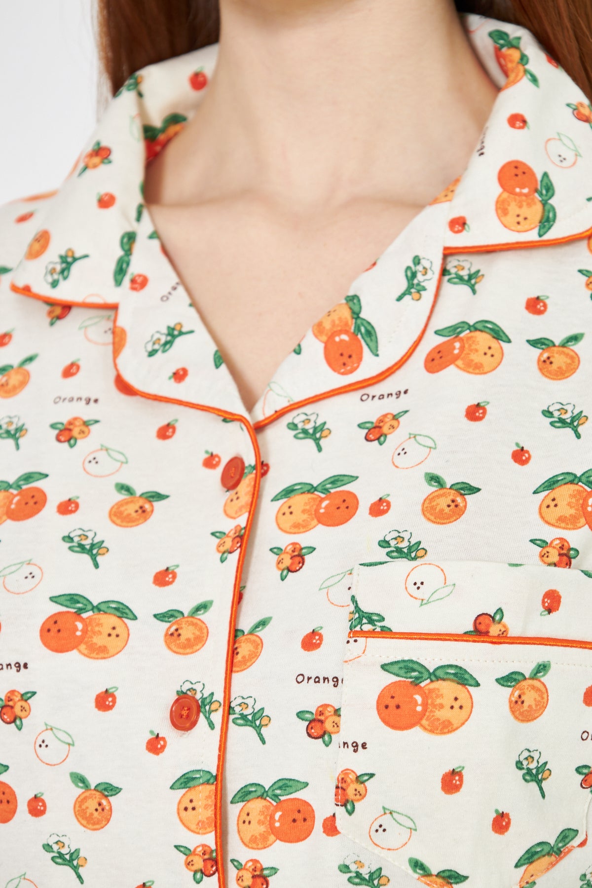 Nightwear - Front Open - Orange Bliss