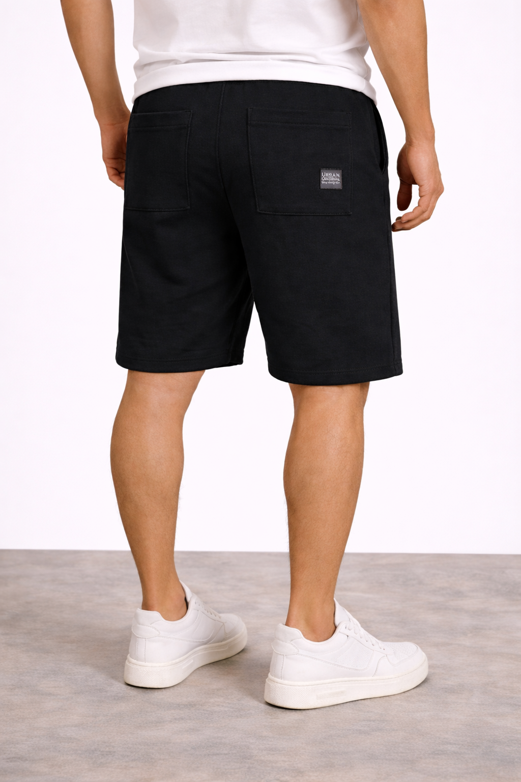 Men’s Premium Fleece Shorts – Relaxed Fit Casual Lounge Shorts (Black)