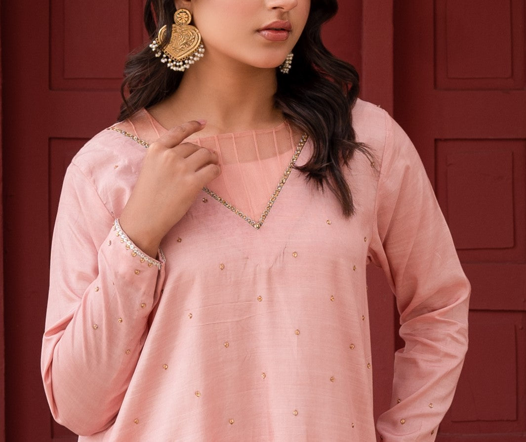 Gulabi Nazakat - (گلابی نزاکت) - Cotton Silk