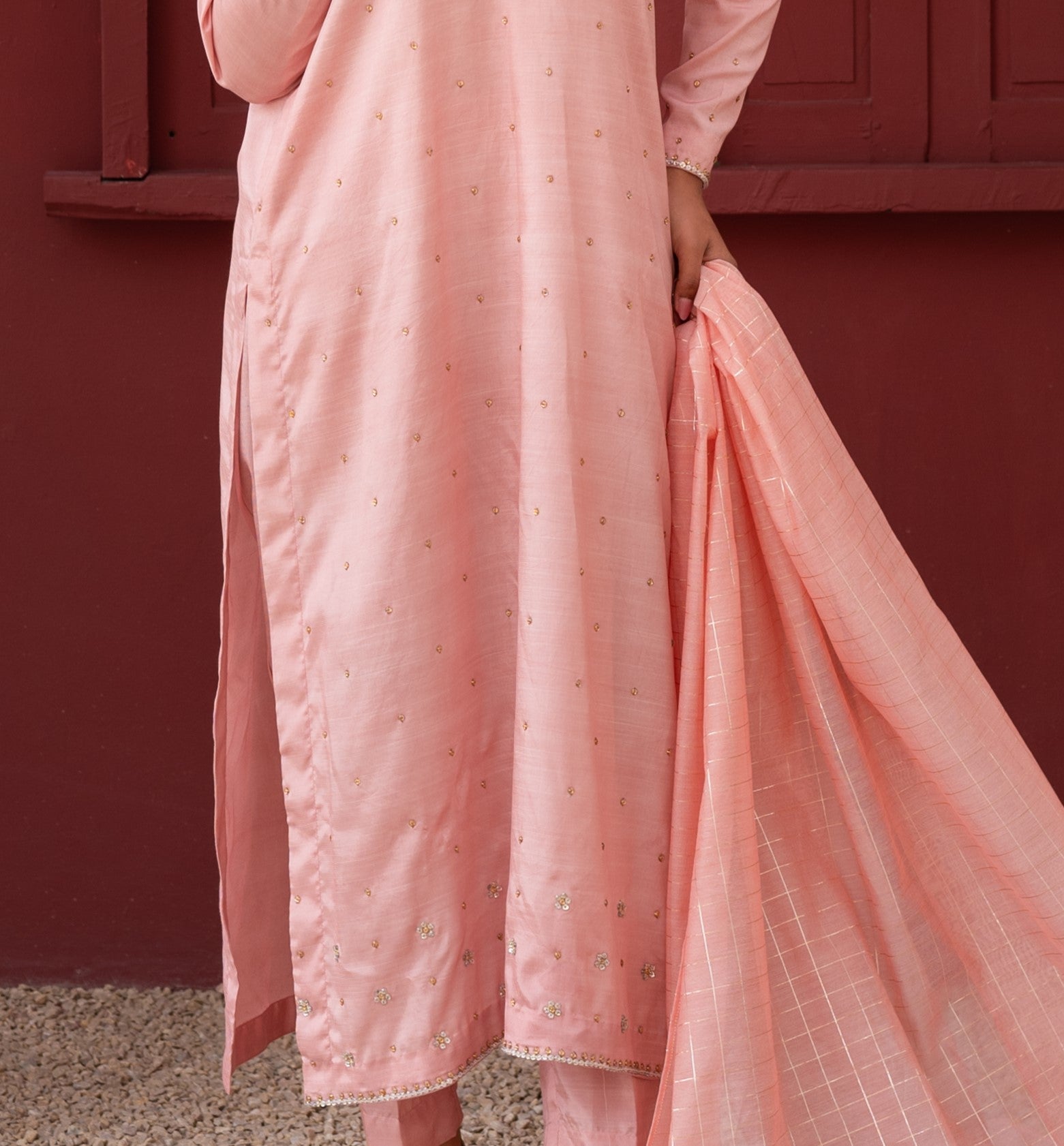 Gulabi Nazakat - (گلابی نزاکت) - Cotton Silk