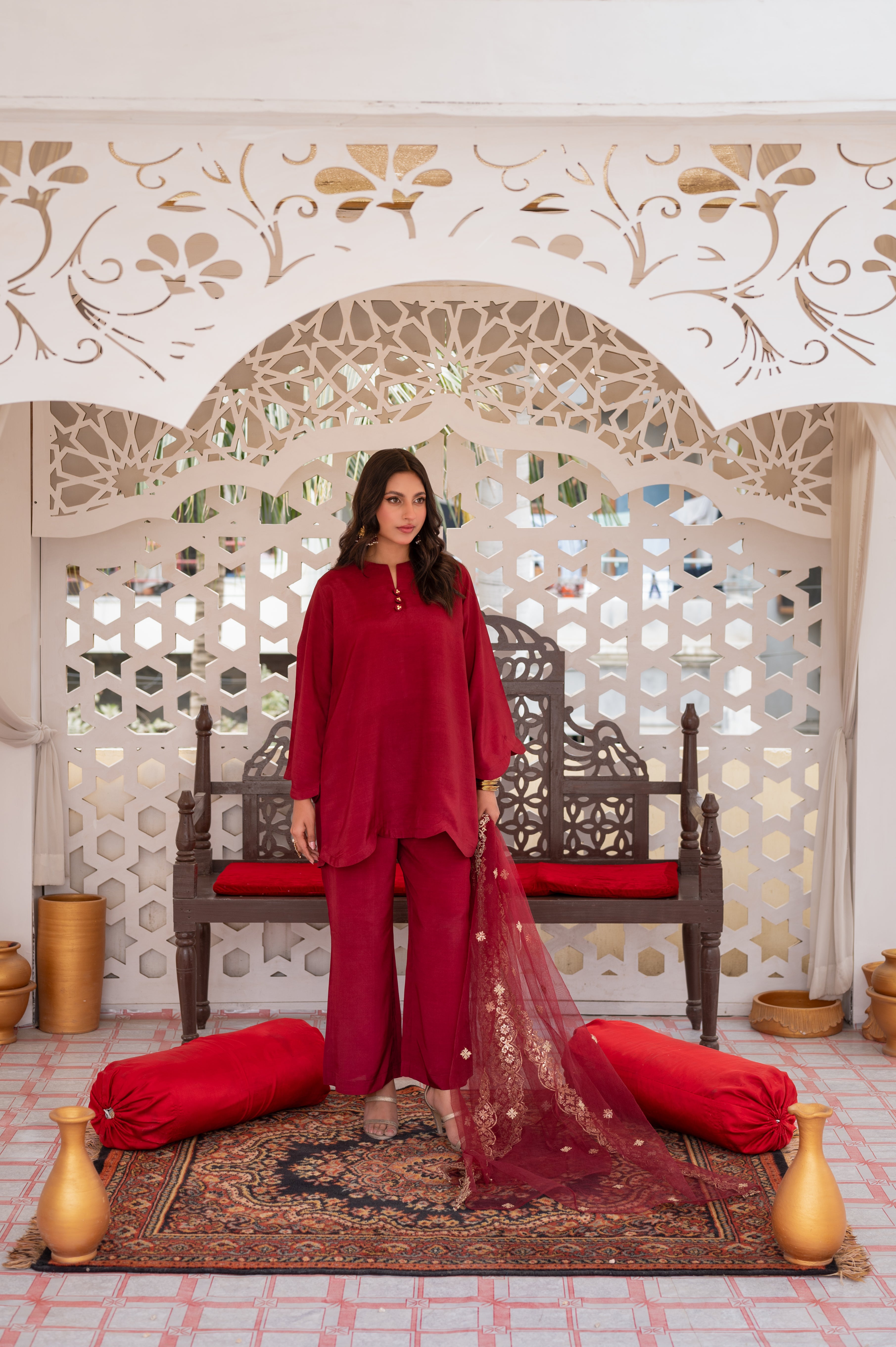 Gul-e-Anar - (گلِ انار) - Cotton Silk