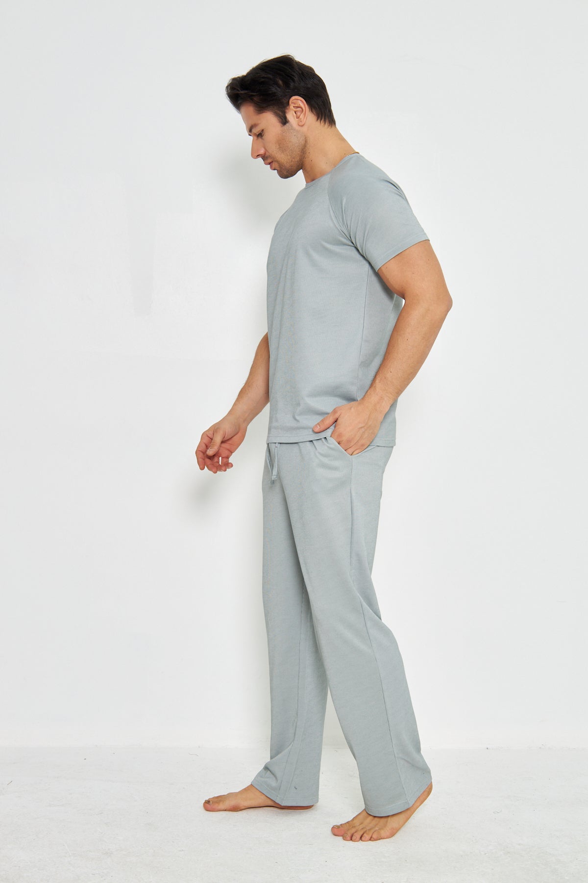 Men's Nightwear - Soft Blue-Grey