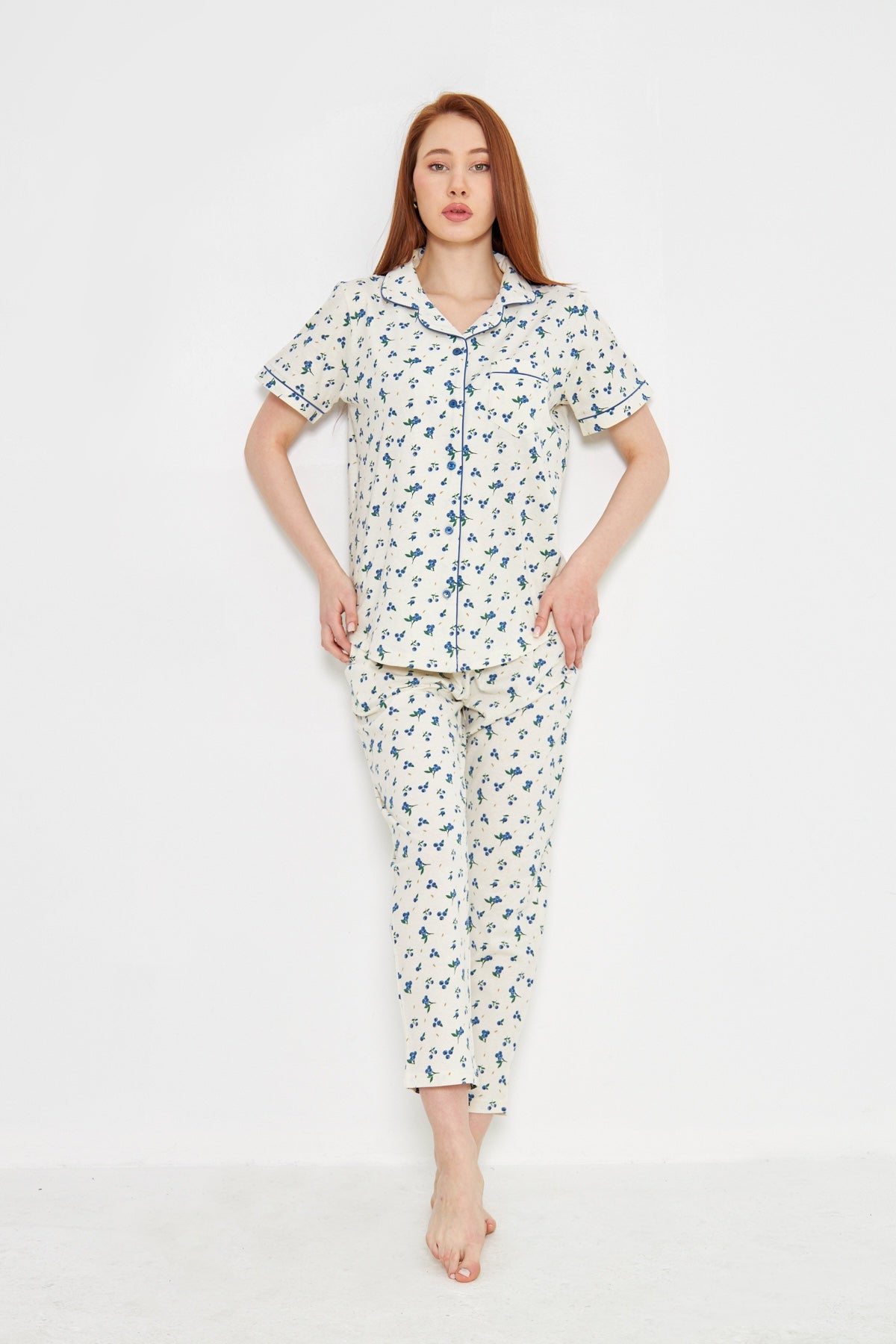 Nightwear - Front Open - Blueberry Bliss