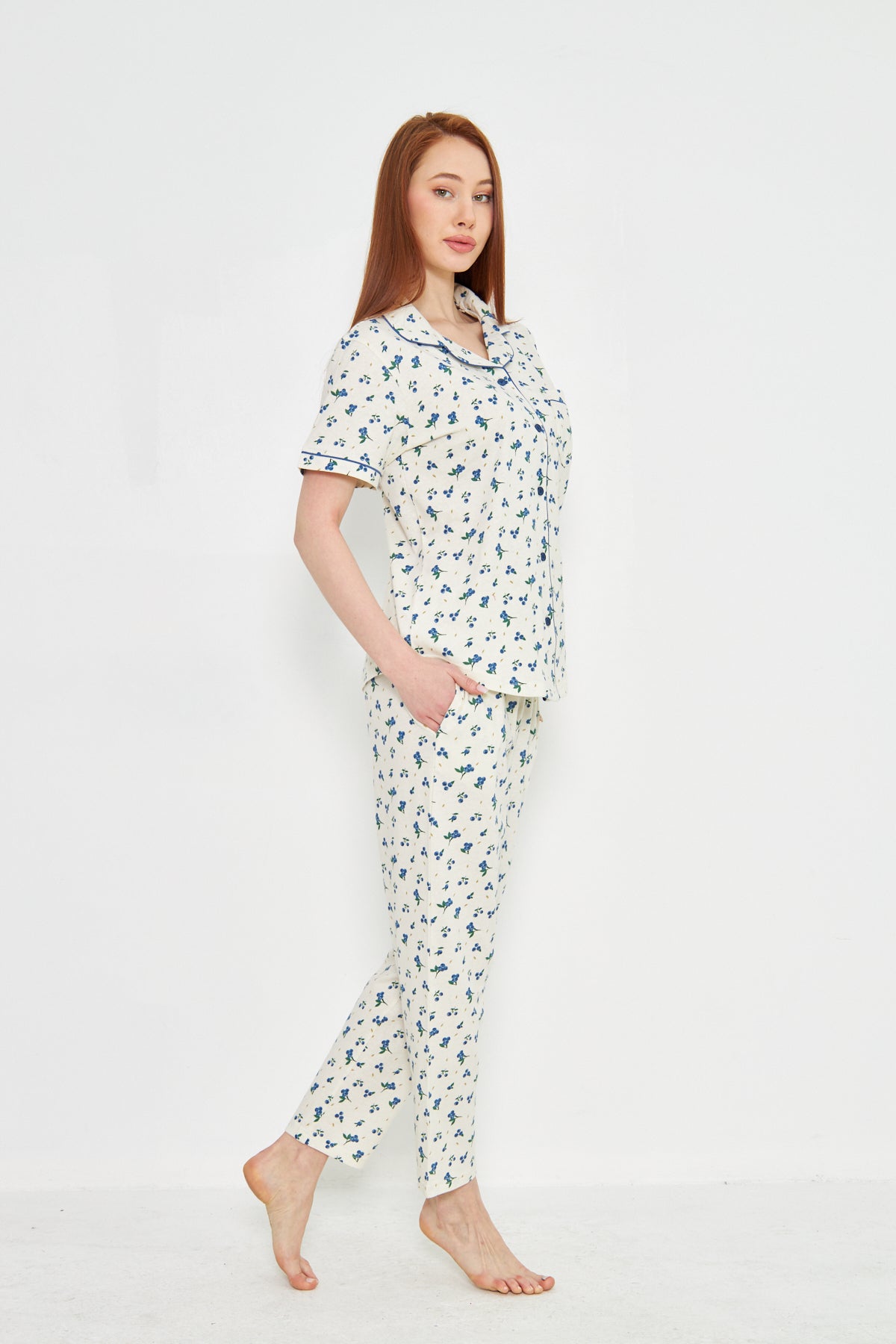 Nightwear - Front Open - Blueberry Bliss